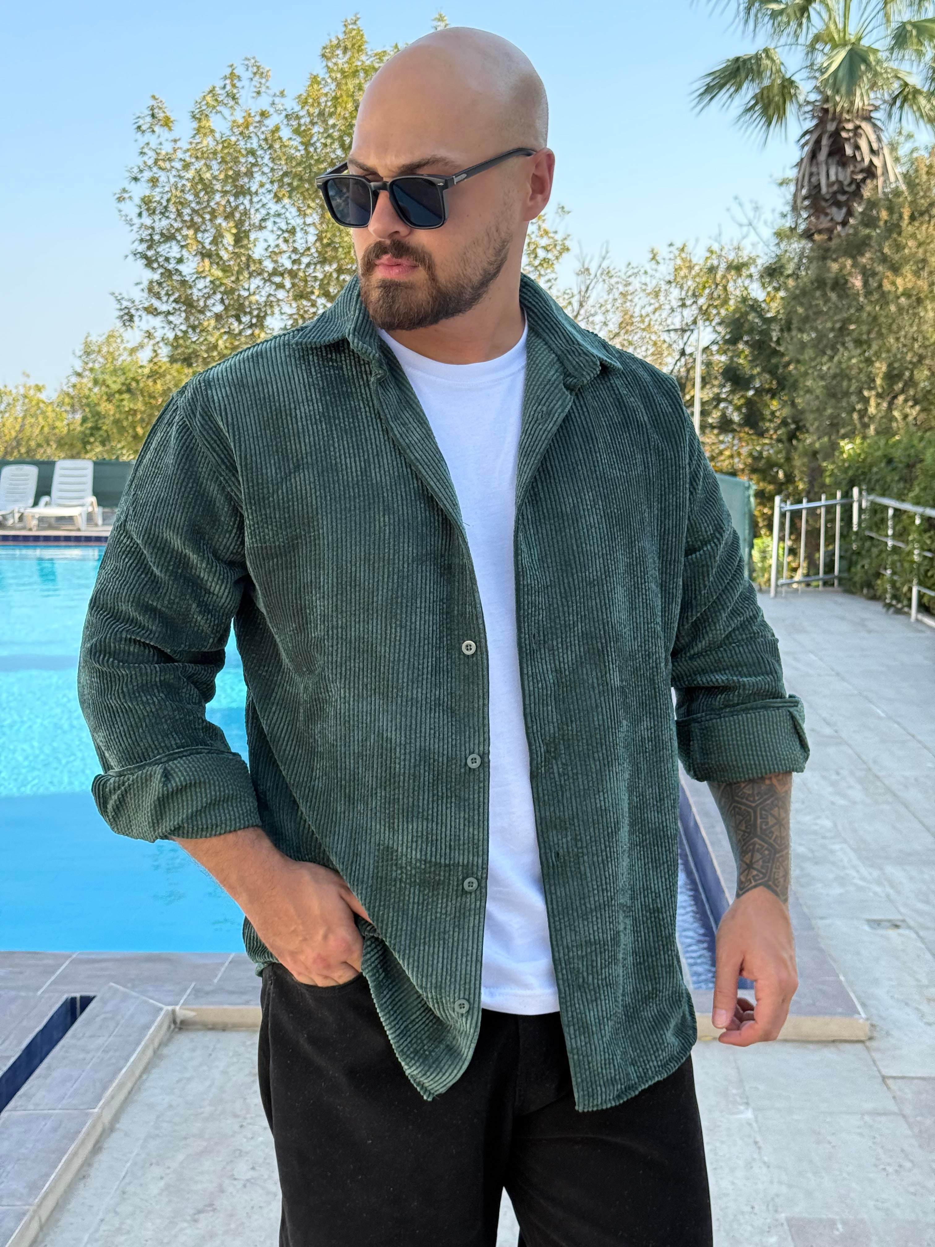 Kadife Kumaş Rahat Kalıp Gömlek (GMY44)