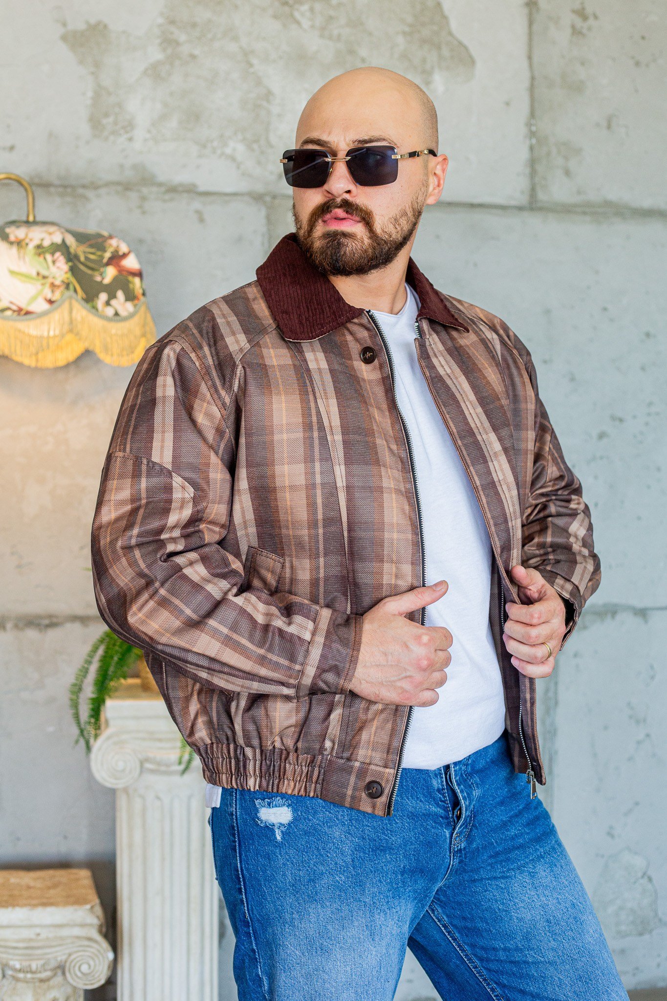 Kadife Yaka Detaylı Oversize Bomber Mont (MTKA79)