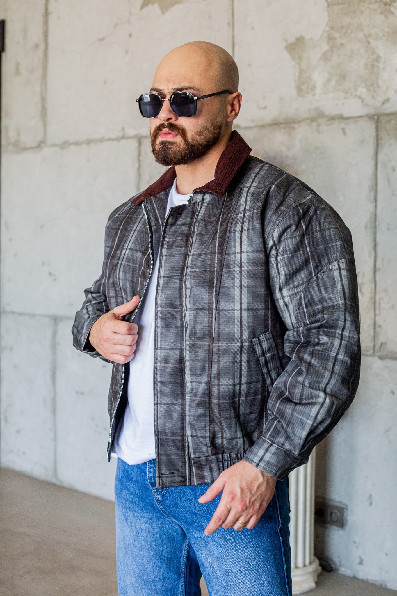 Kadife Yaka Detaylı Oversize Bomber Mont (MTS79)