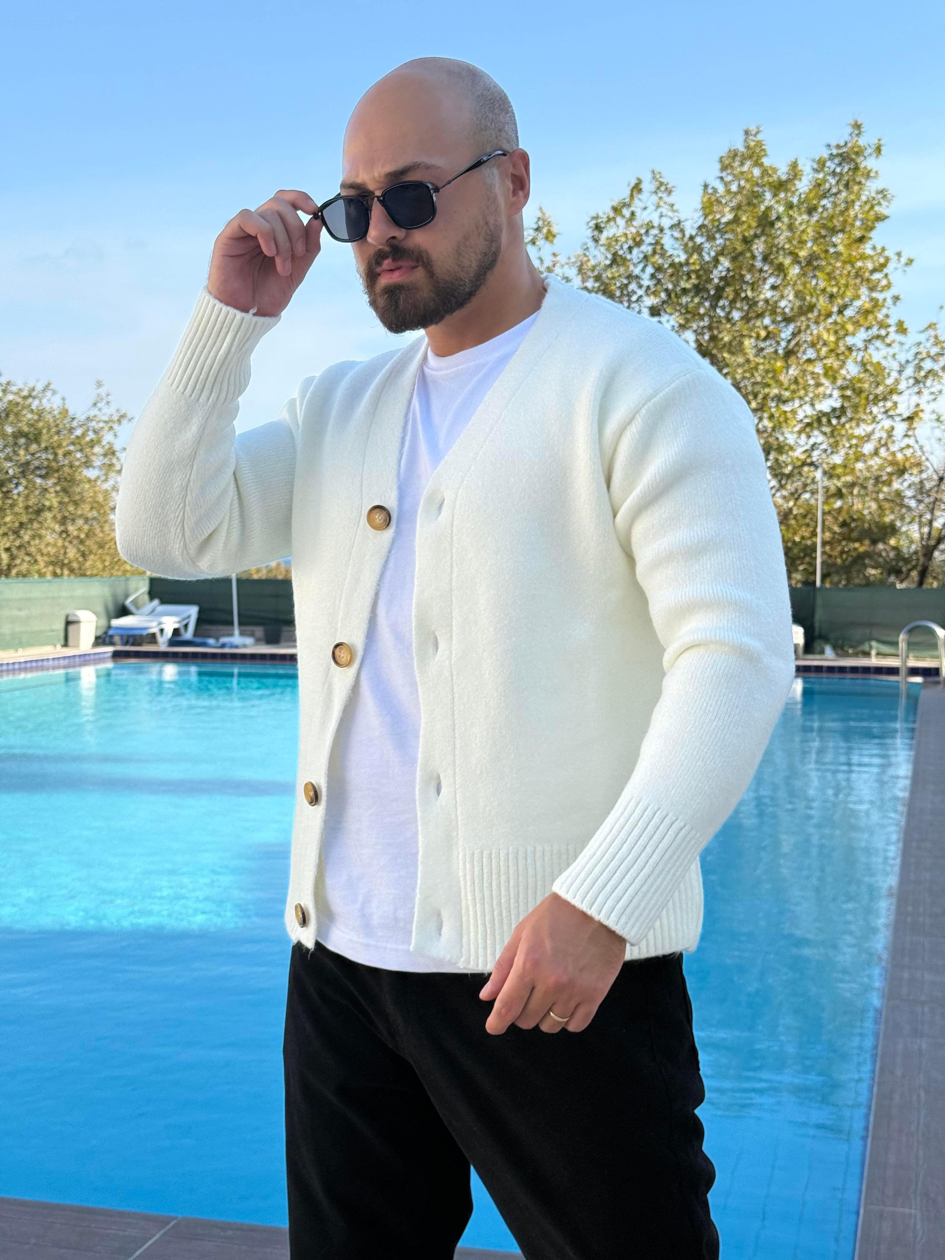Kalın, Düğmeli Hırka (MEVB44)