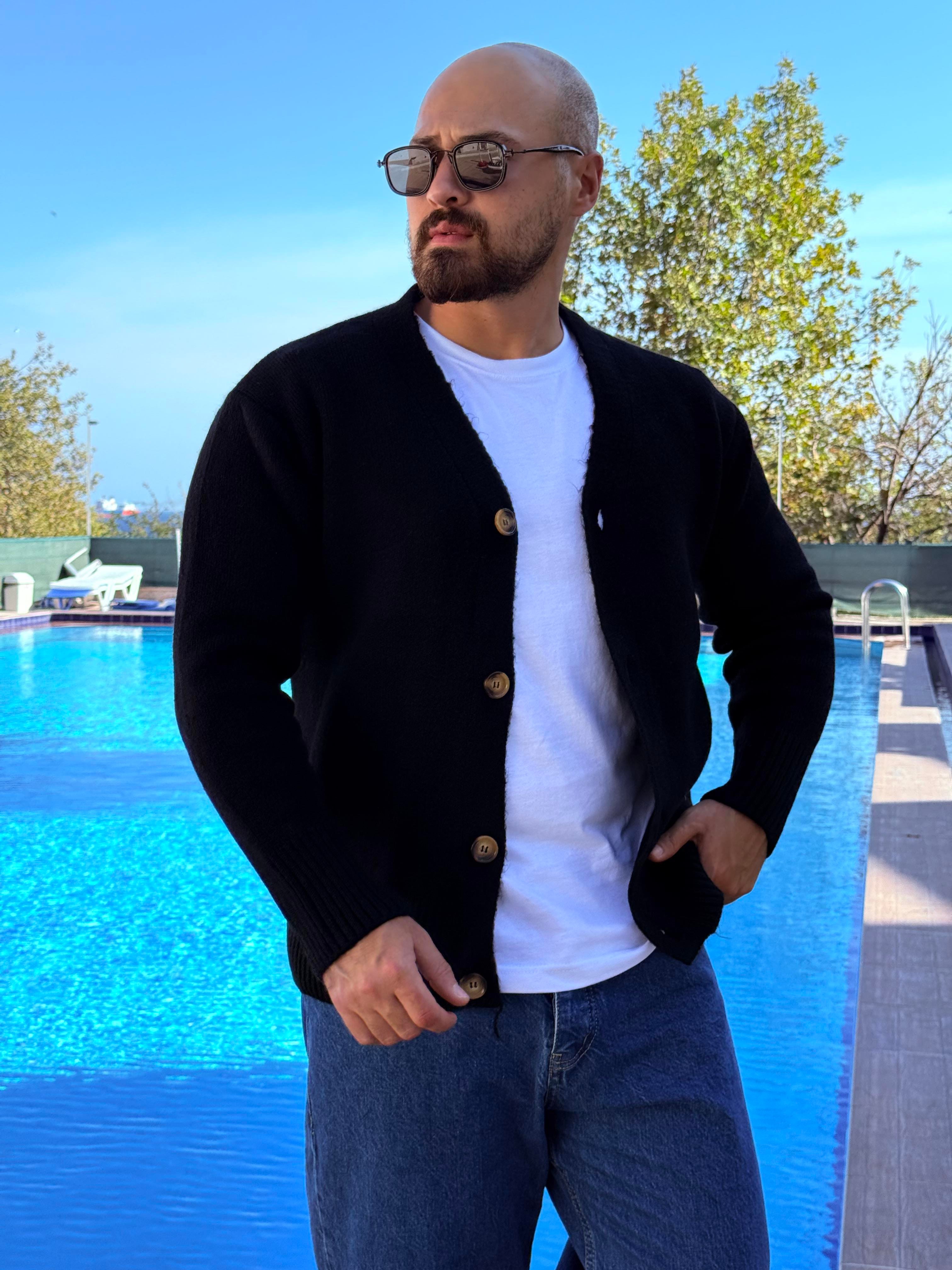 Kalın, Düğmeli Hırka (MEVS44)