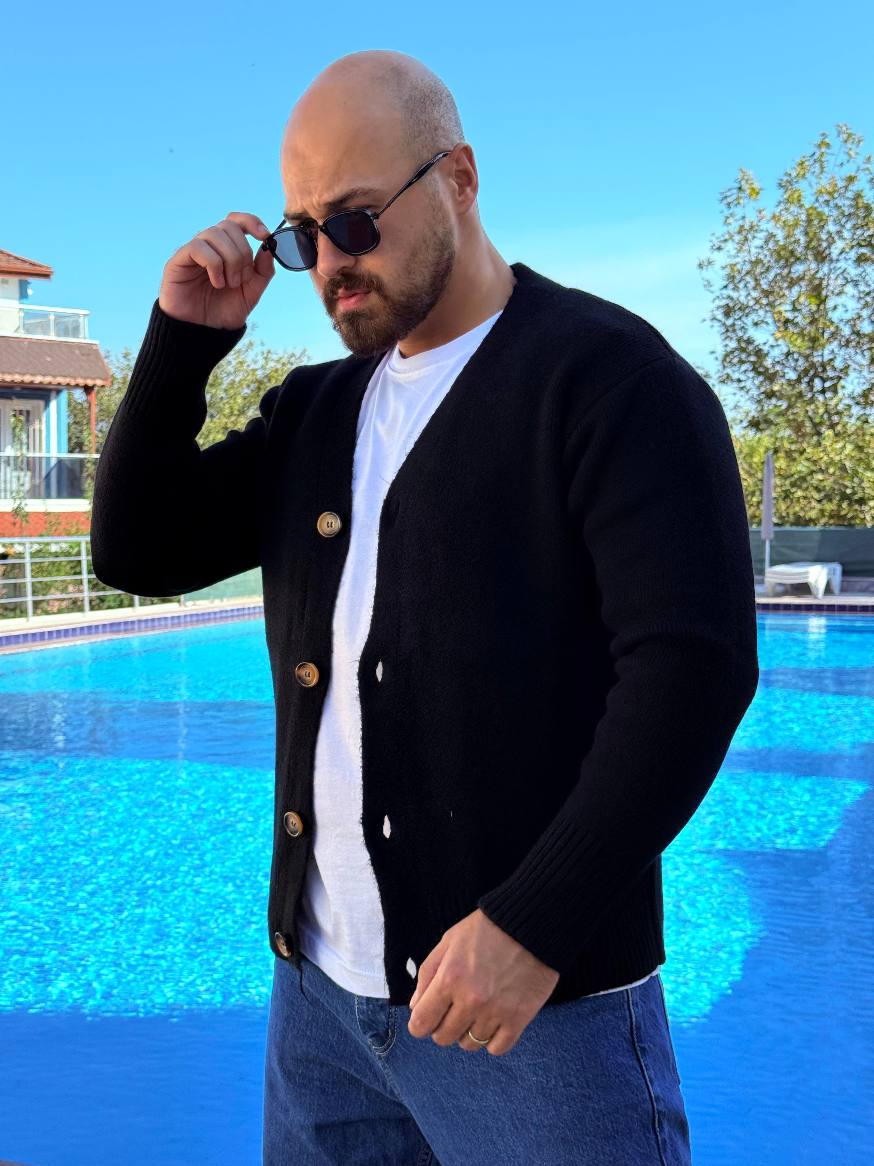 Kalın, Düğmeli Hırka (MEVS44)