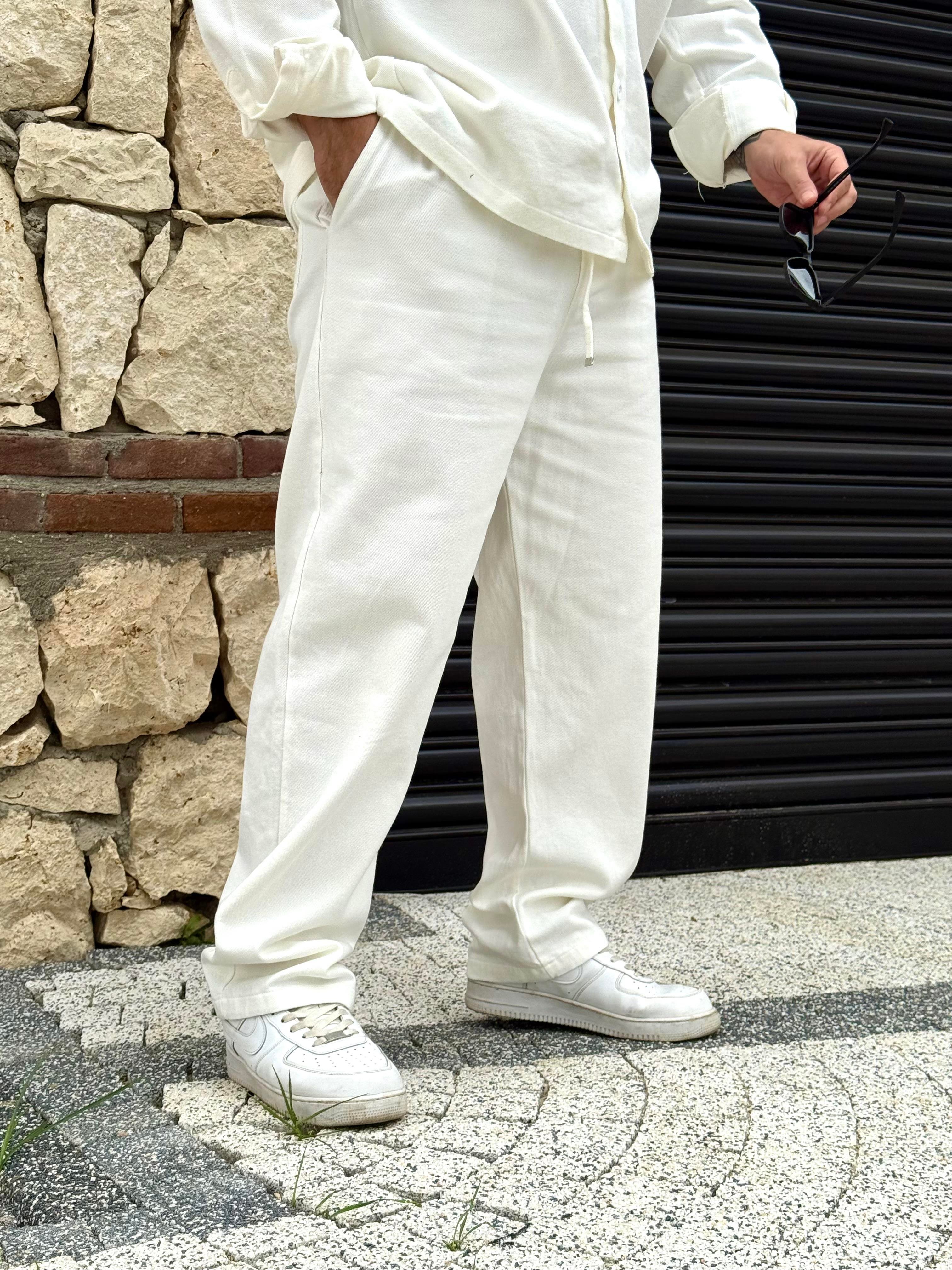 Kalın Gabardin Kumaş Gömlek/Jogger Takım (TKB20)