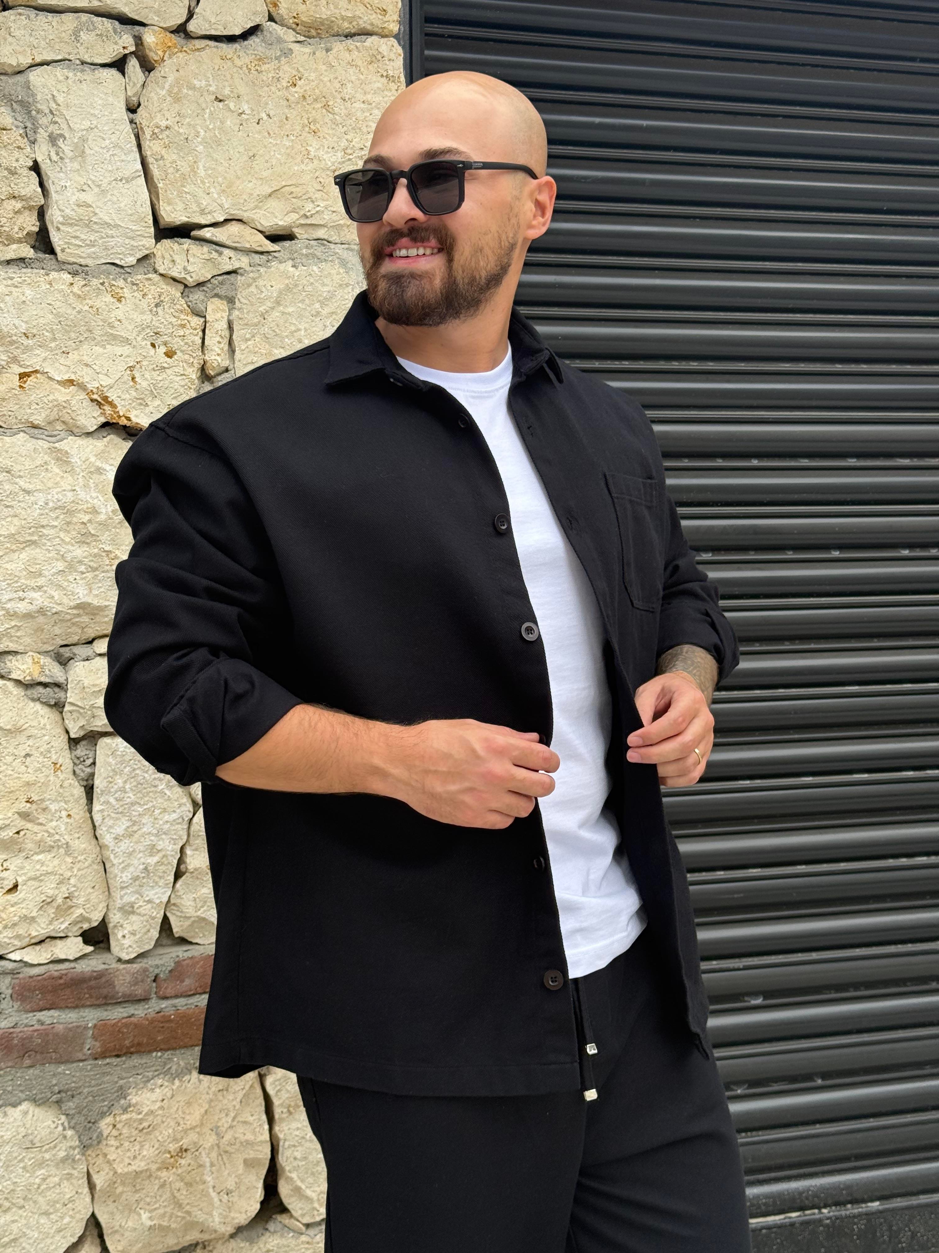 Kalın Gabardin Kumaş Gömlek/Jogger Takım (TKS20)