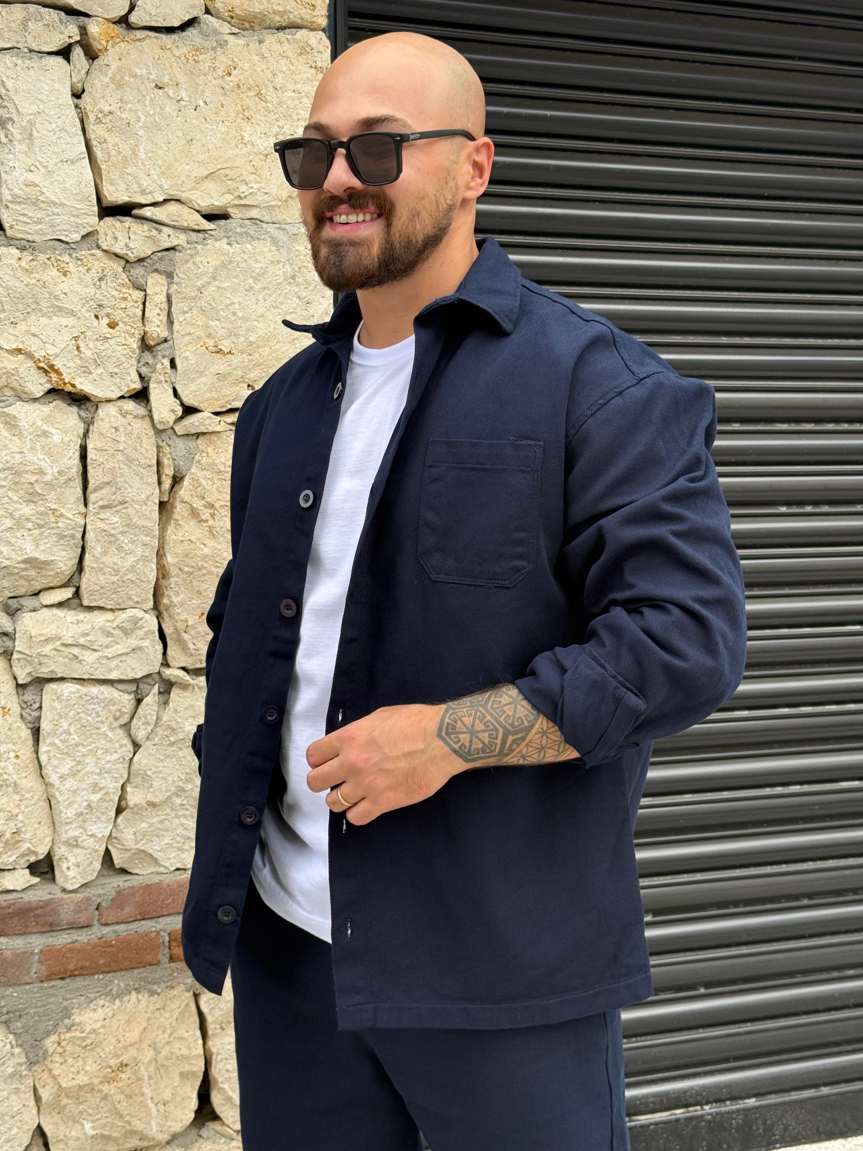 Kalın Gabardin Kumaş Gömlek/Jogger Takım (TKL20)