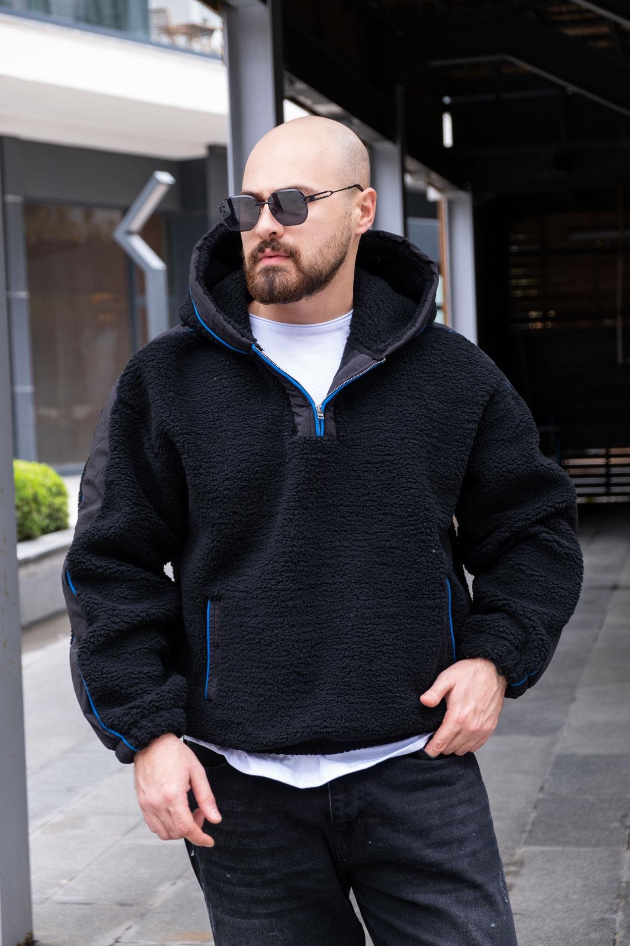 Kapüşonlu Oversize Peluş Sweatshirt (SVTS37)
