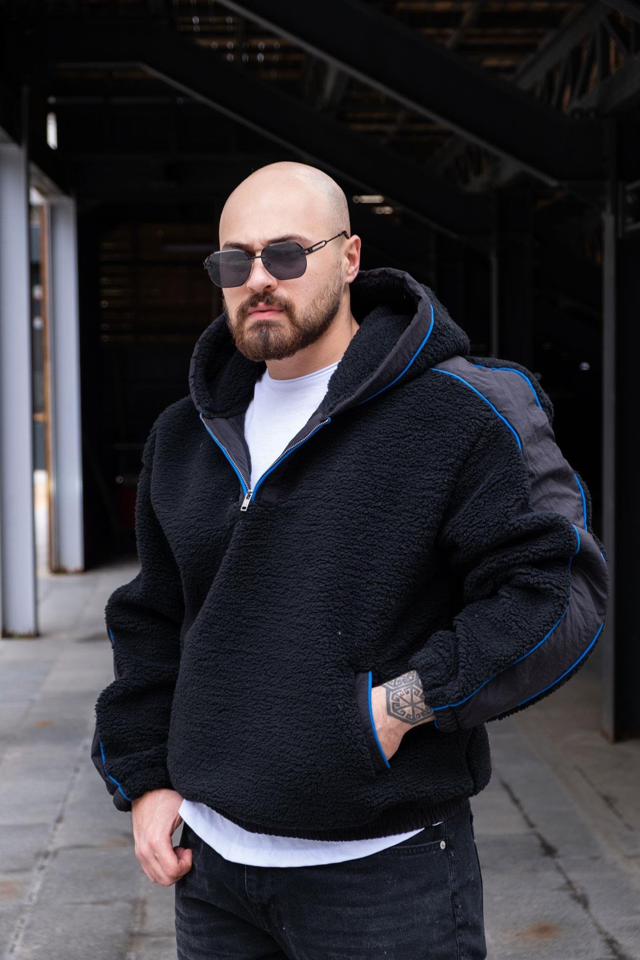 Kapüşonlu Oversize Peluş Sweatshirt (SVTS37)