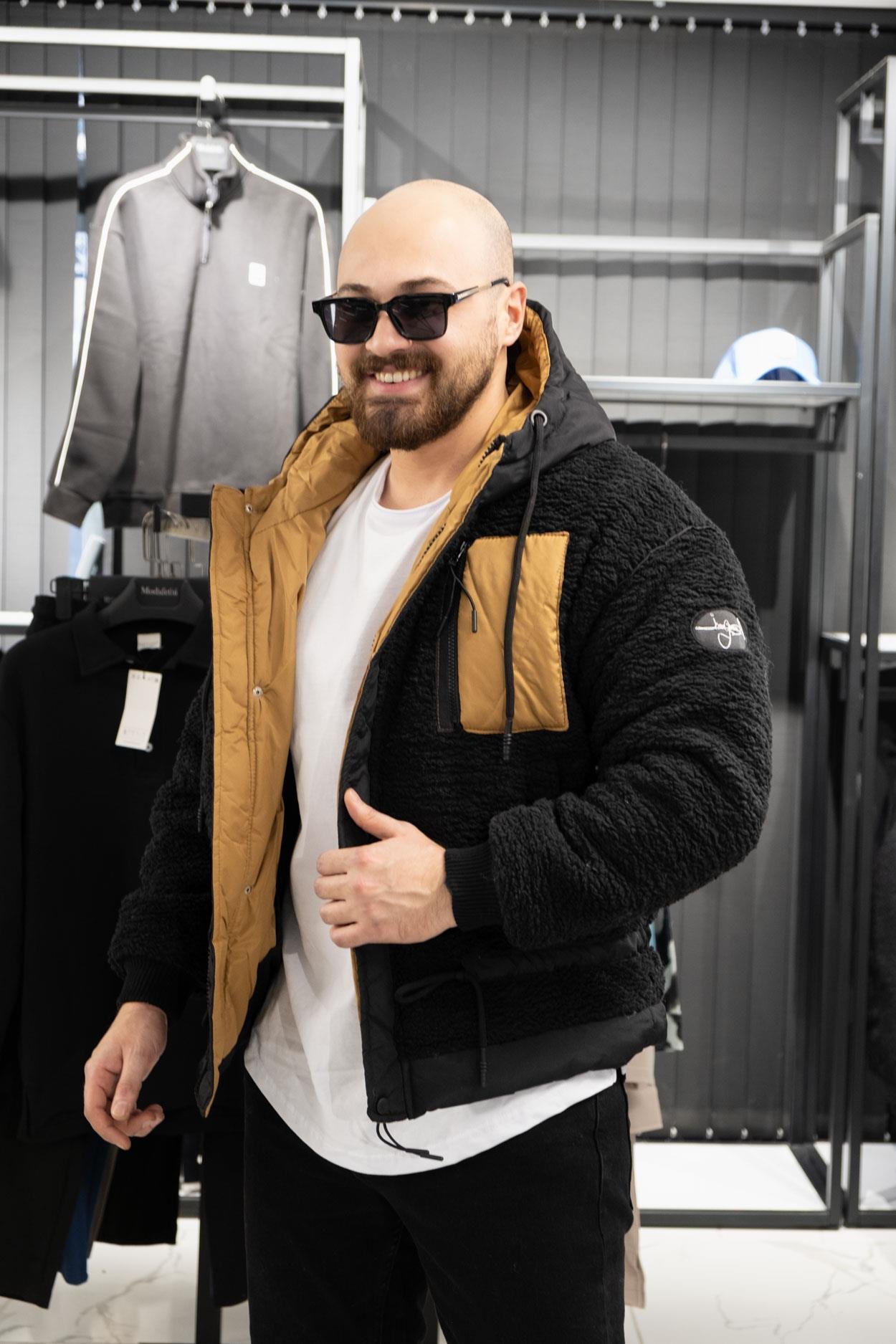 Kapüşonlu Peluş Mont (İGST09)
