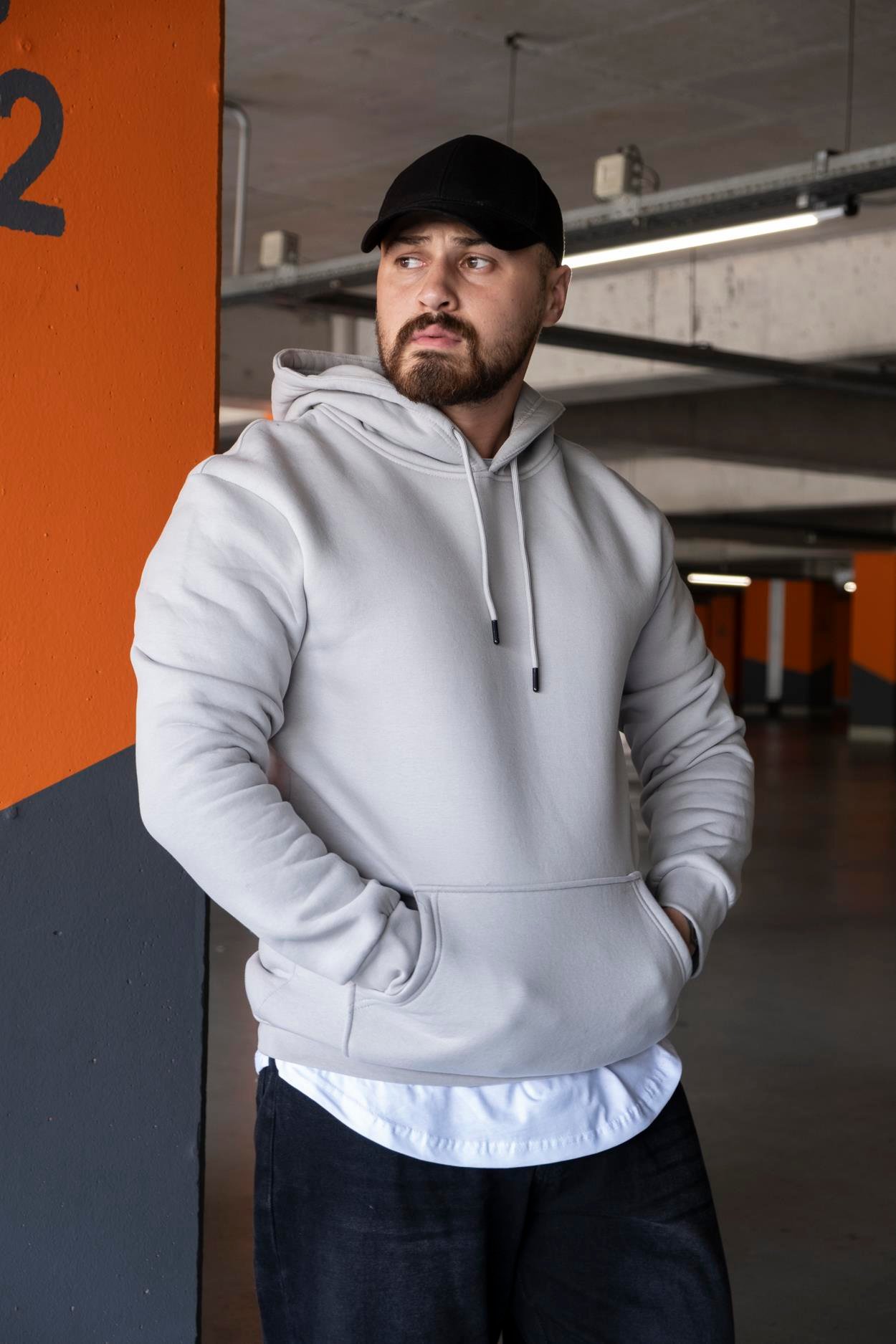 Kapüşonlu Şardonlu Oversize Sweatshirt (SVTG08)