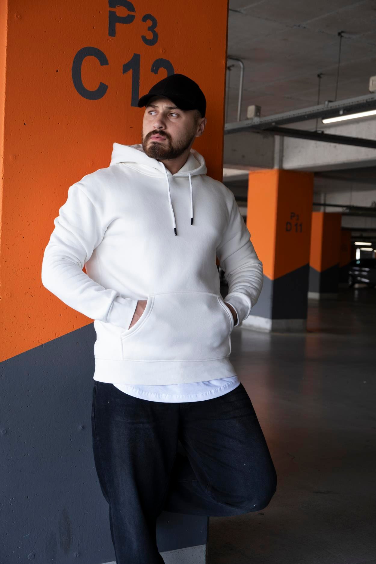 Kapüşonlu Şardonlu Oversize Sweatshirt (SVTB09)