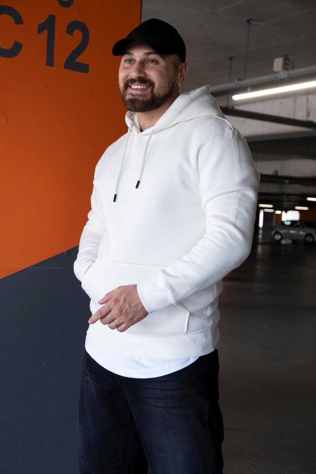 Kapüşonlu Şardonlu Oversize Sweatshirt (SVTB09)
