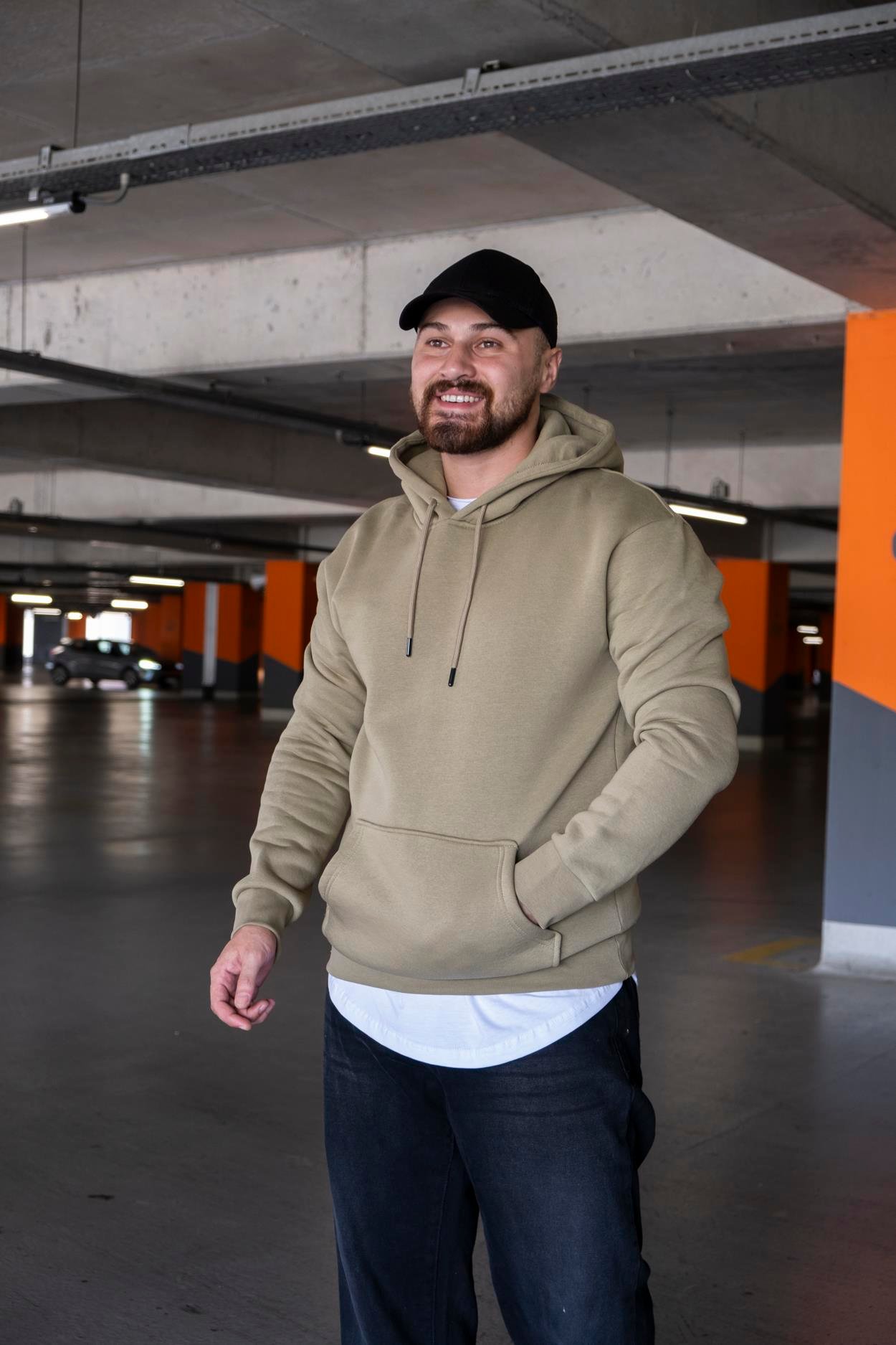 Kapüşonlu Şardonlu Oversize Sweatshirt (SVTY08)