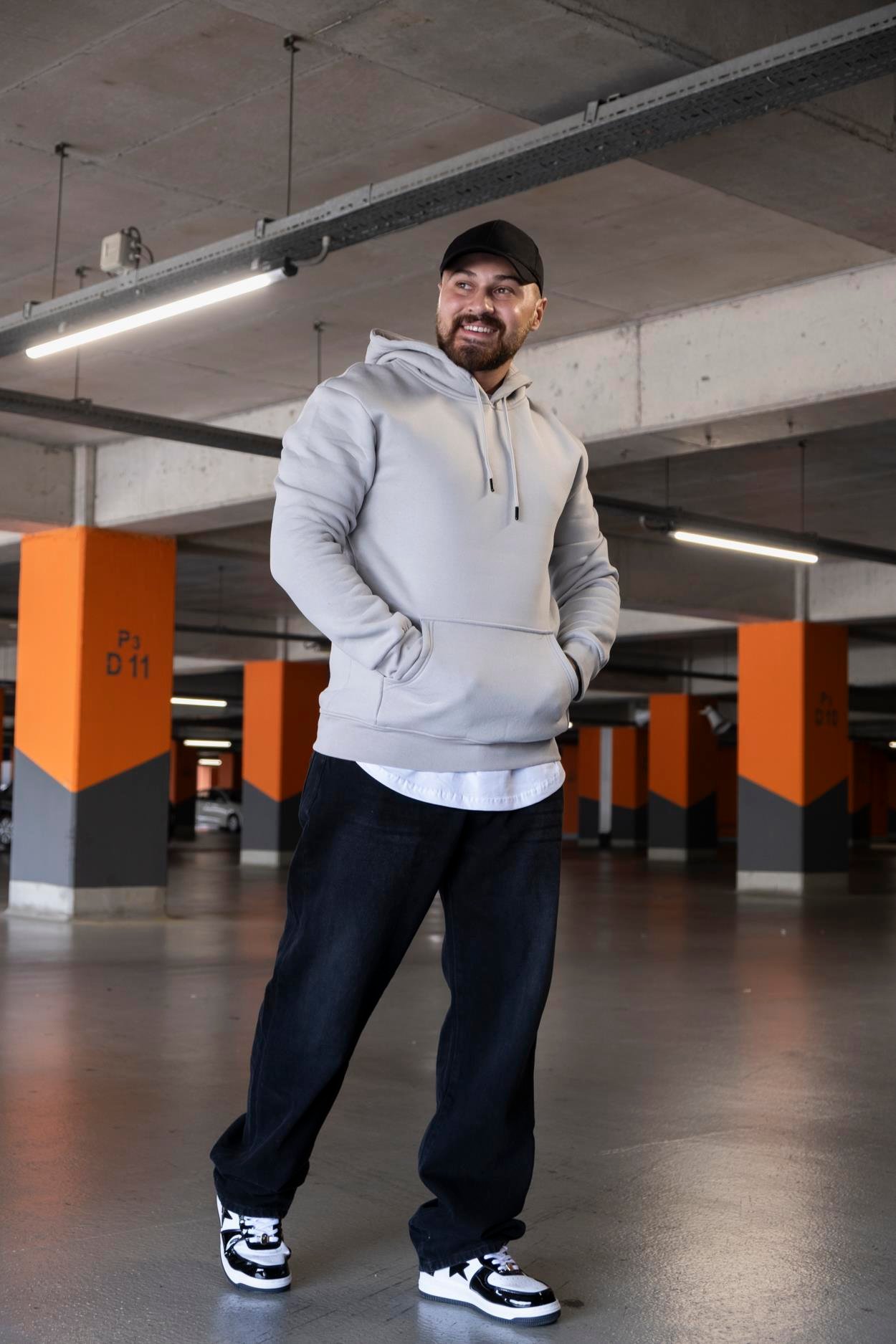 Kapüşonlu Şardonlu Oversize Sweatshirt (SVTG08)