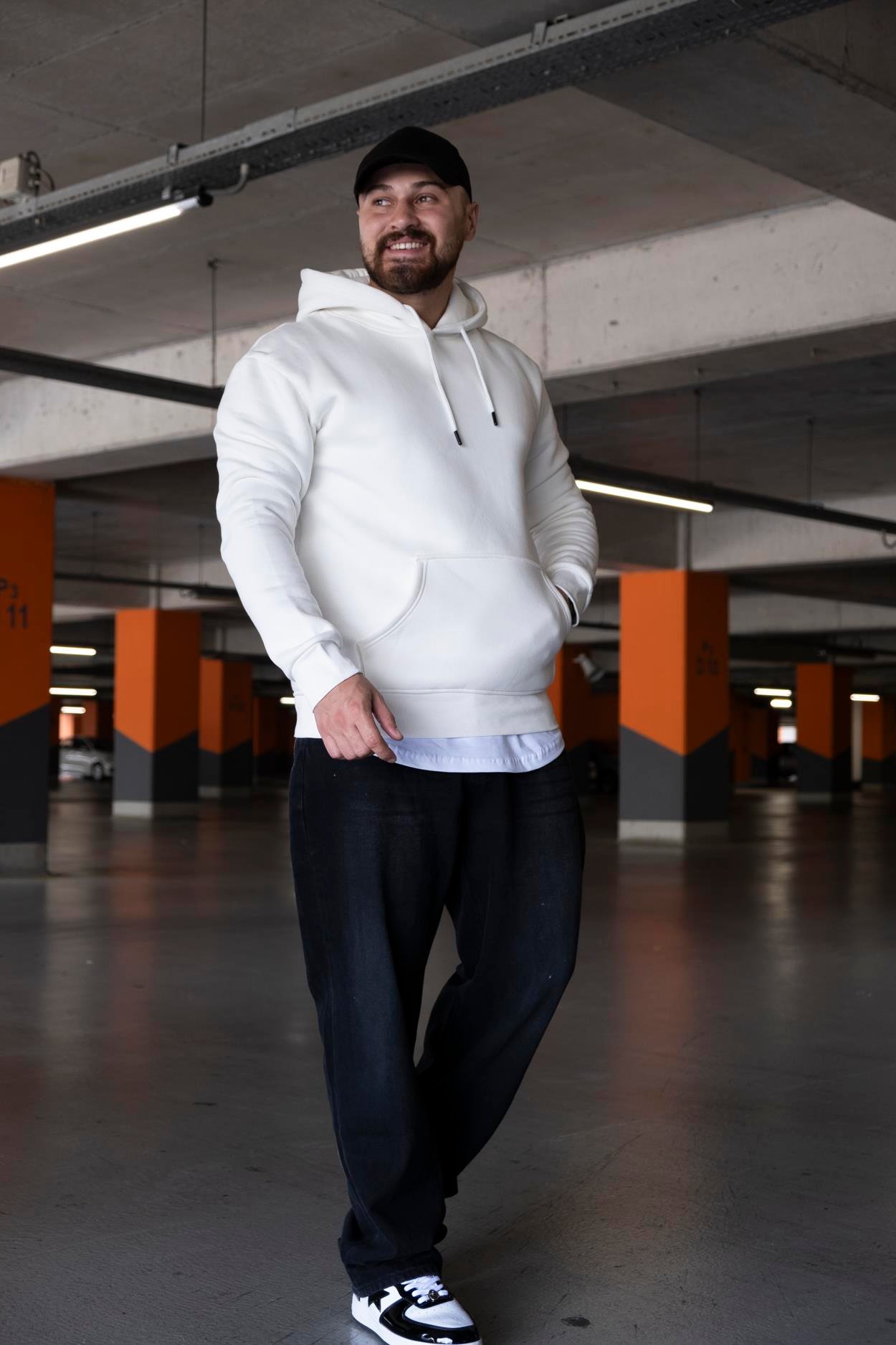 Kapüşonlu Şardonlu Oversize Sweatshirt (SVTB09)