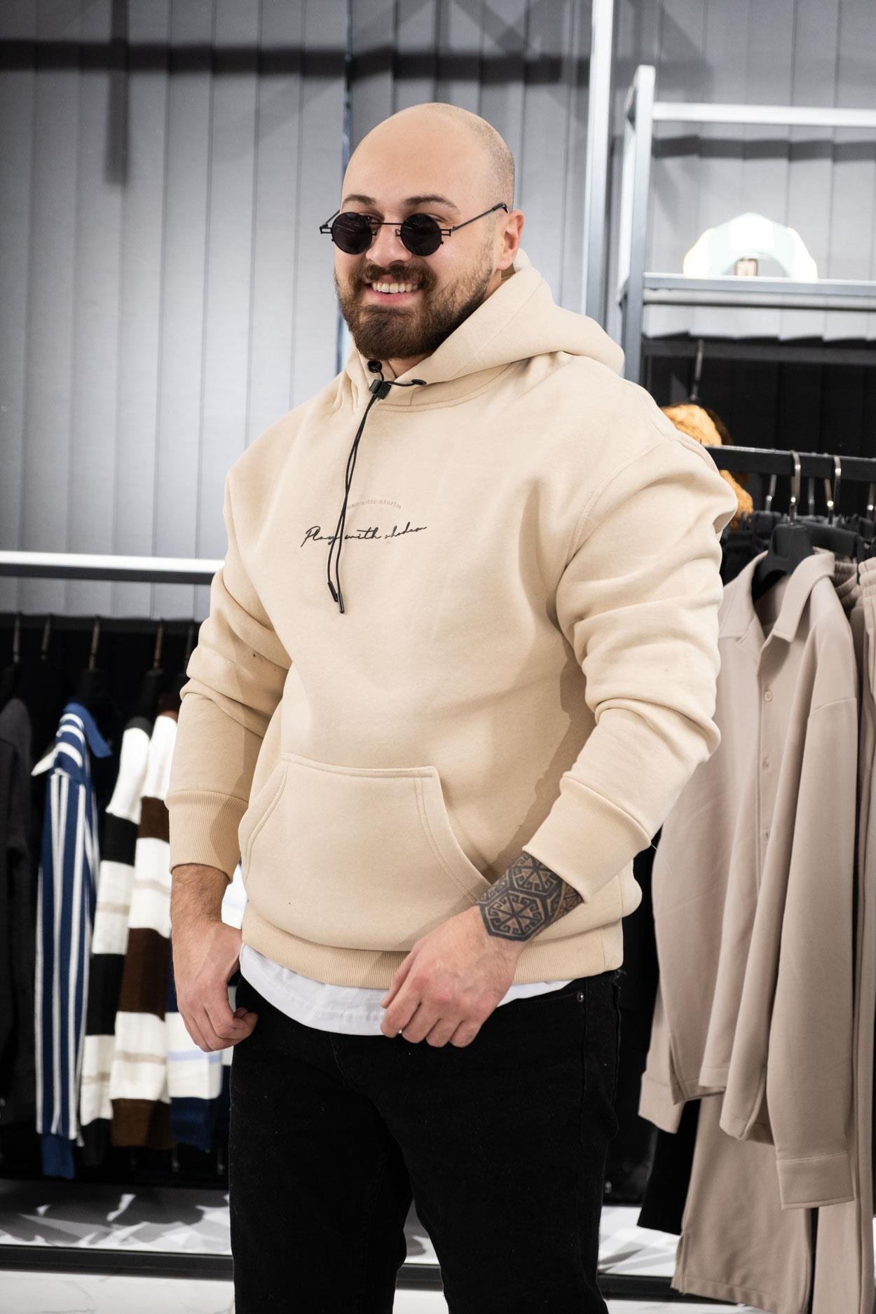 Kapüşonlu Şardonlu Sweatshirt (K-SWTKK4)