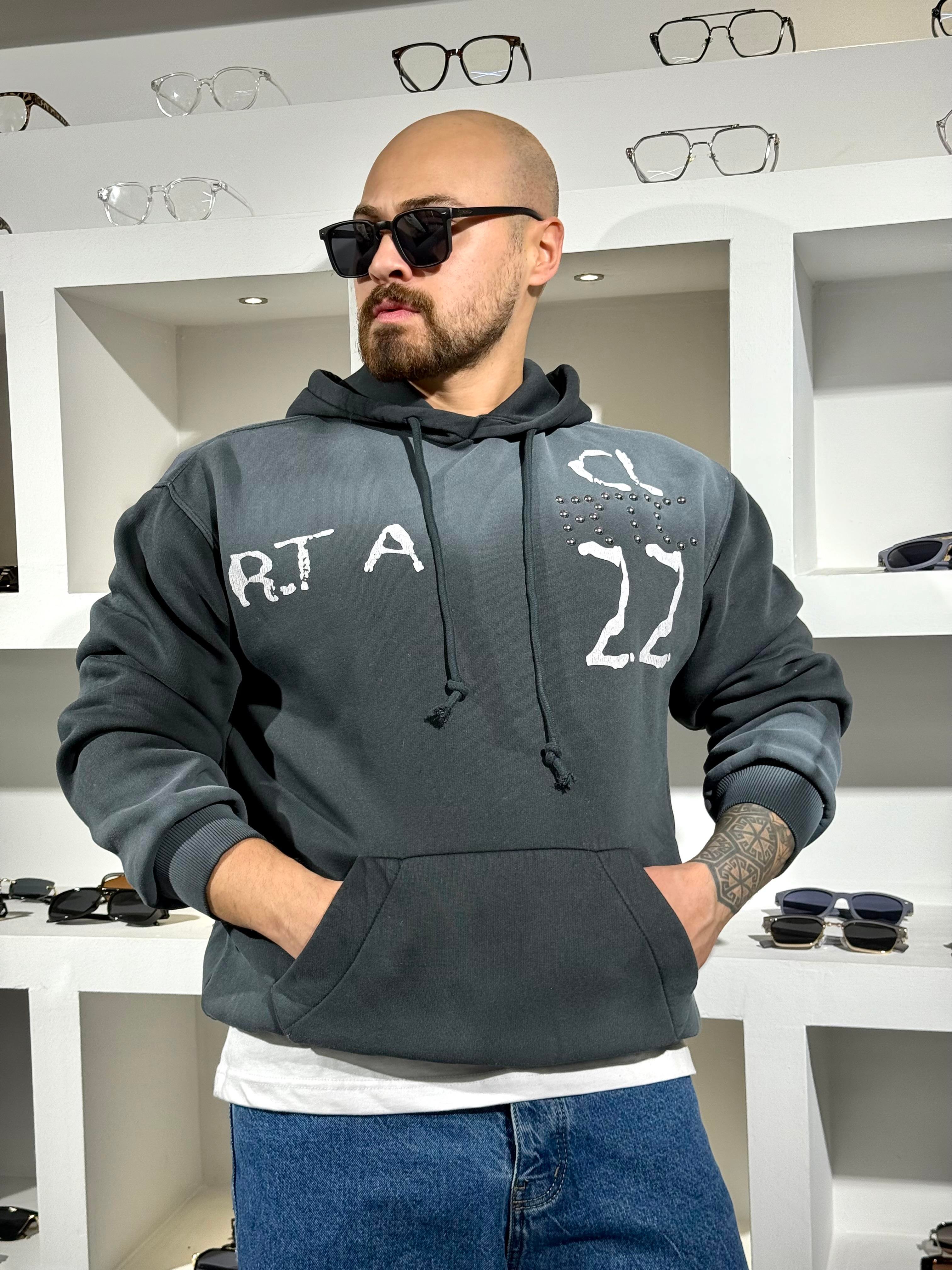 Kapüşonlu Üç İplik Kampanyalı Sweatshirt (SVTG76)