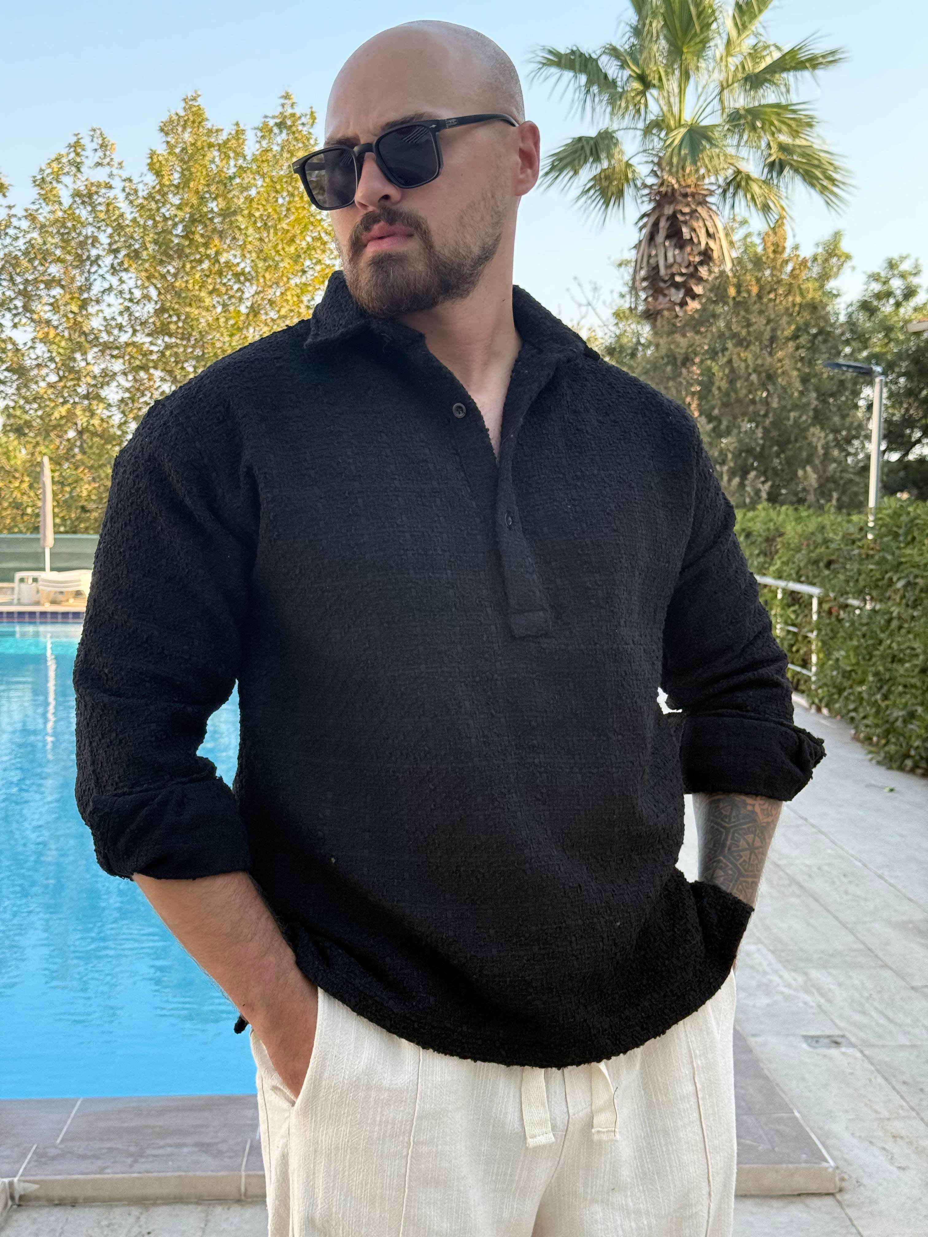 Kaşe Kumaş Rahat Kalıp  Sweatshirt (SVTS41)