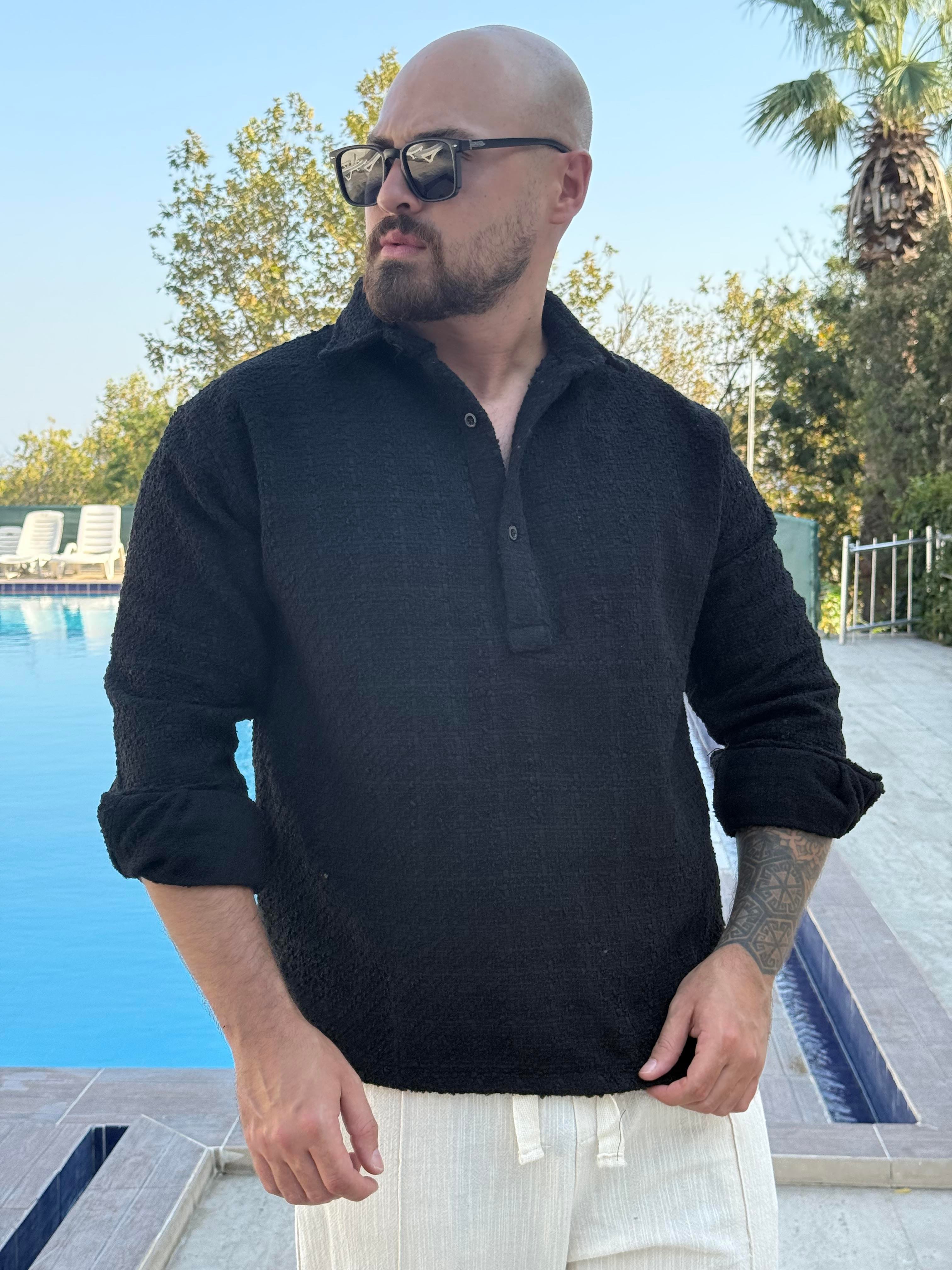 Kaşe Kumaş Rahat Kalıp  Sweatshirt (SVTS41)