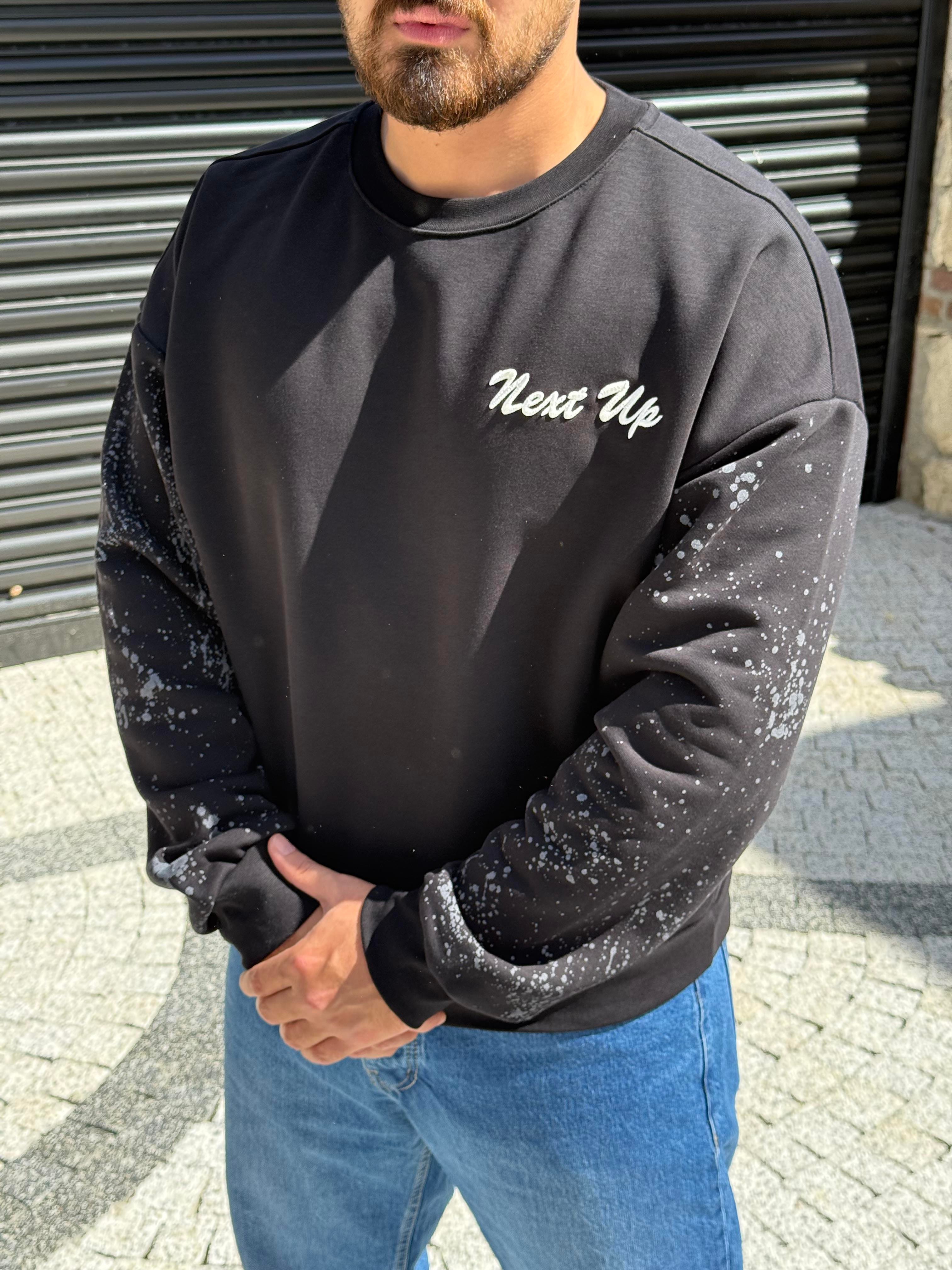 Kol Detaylı Üç İplik Oversize Sweatshirt (SVTS54)