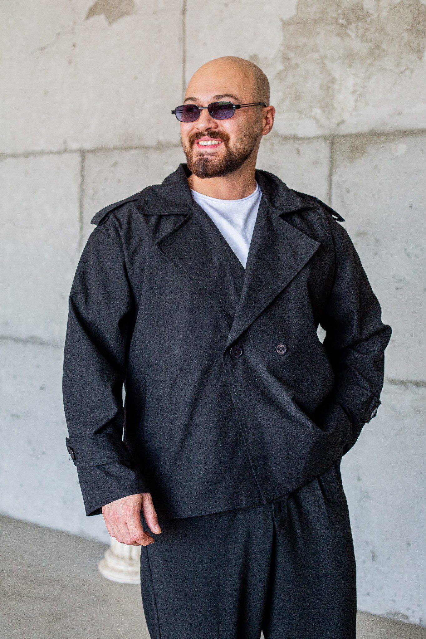 Kruvaze Yaka Oversize Erkek Ceket (MEVS88)