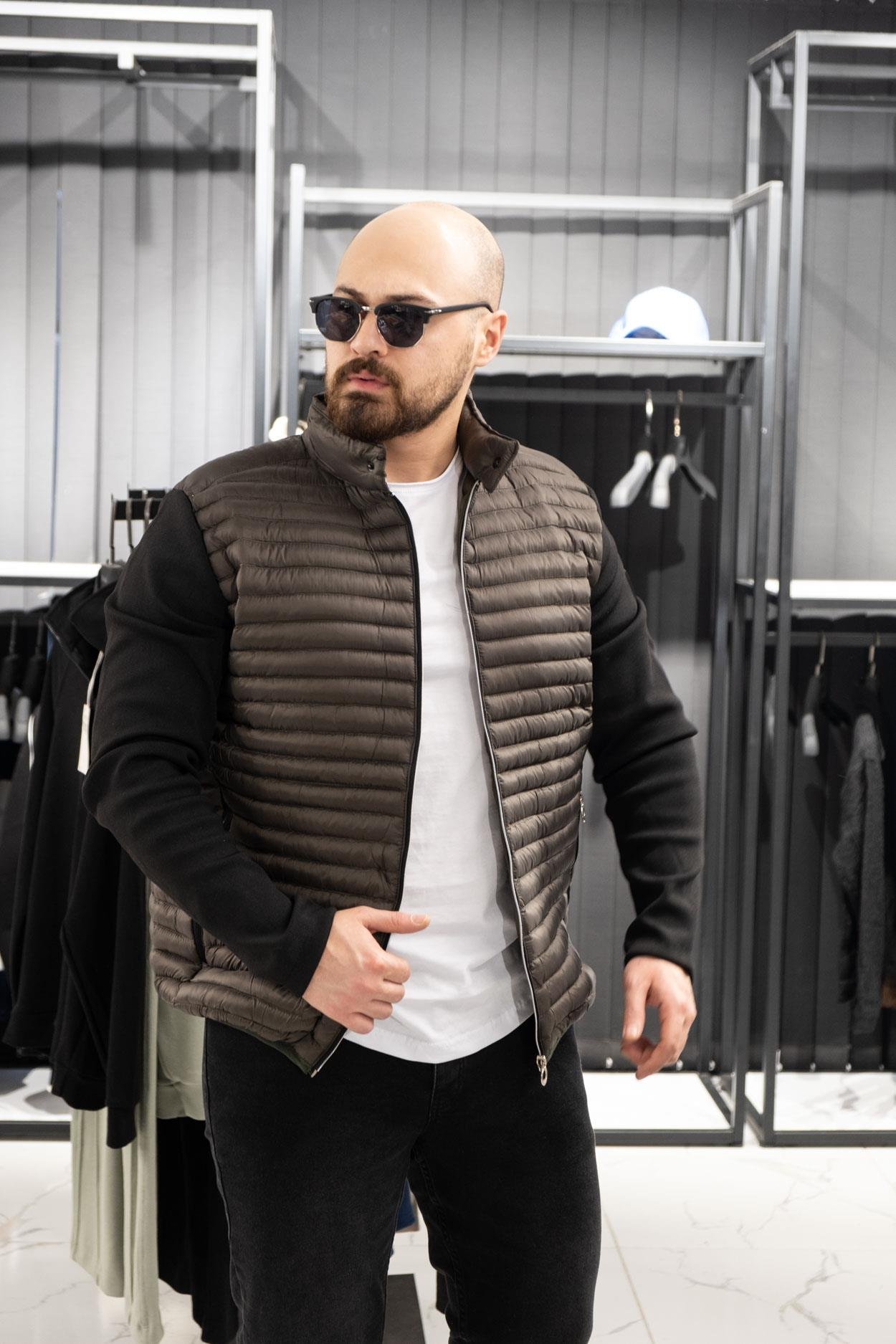 Kumaş Kol Detaylı Şişme Mont (MOY04)