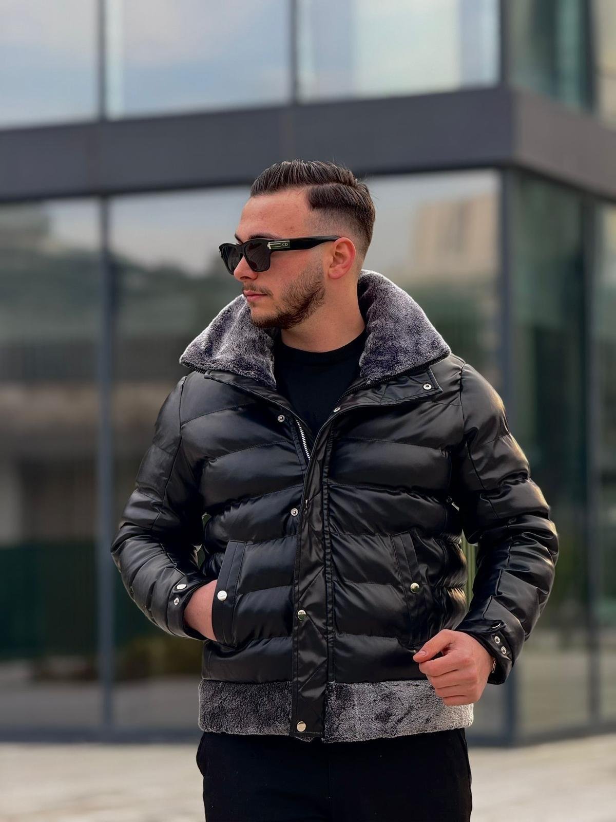 Marka Muadili Deri Şişme Mont (İGG07)