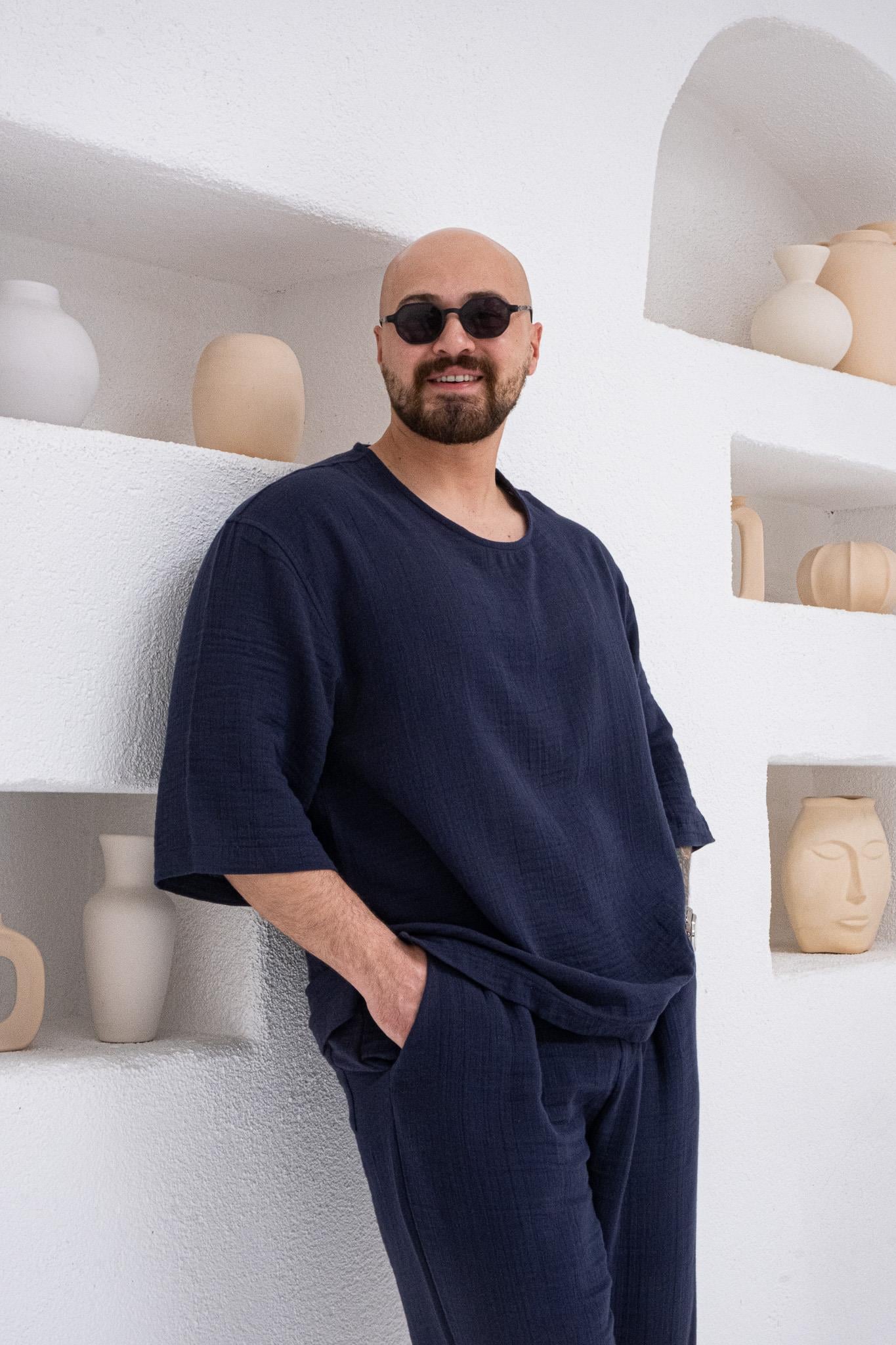 Müslin Kumaş Oversize Fakir Kol Alt Üst Takım (TKL35)
