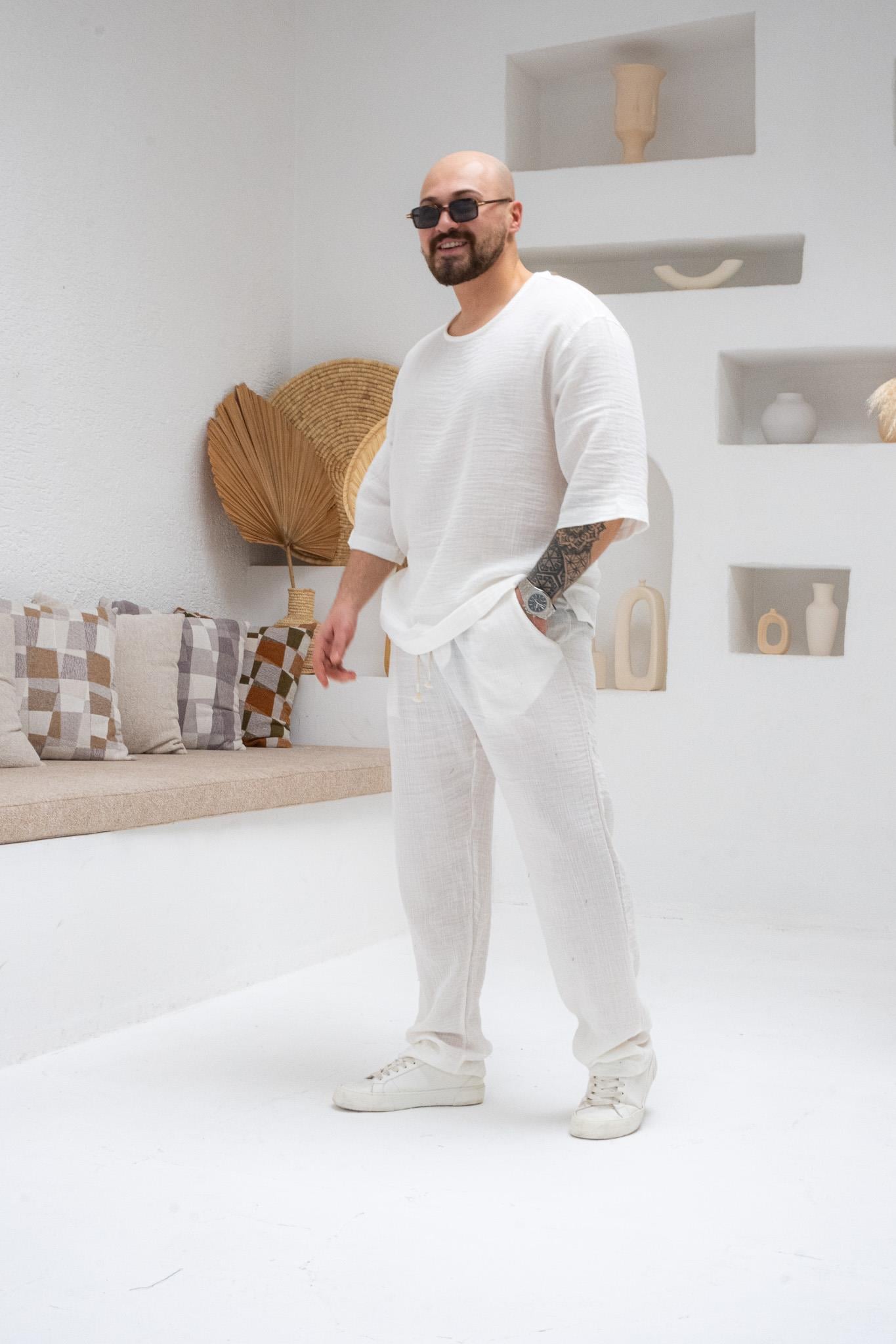 Müslin Kumaş Oversize Fakir Kol Alt Üst Takım (TKB35)
