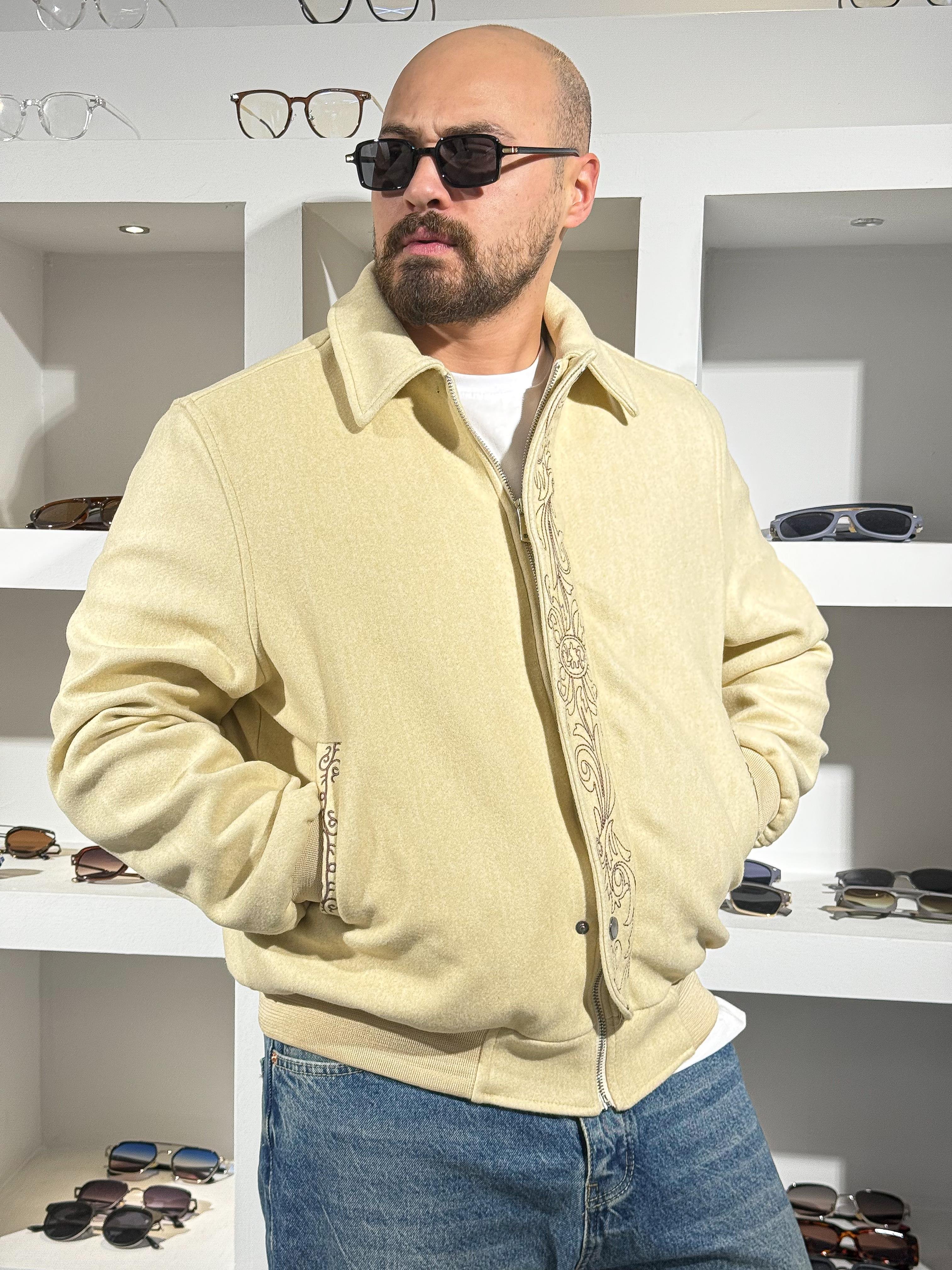 Nakış Detaylı Kaşe Mont (MTK61)