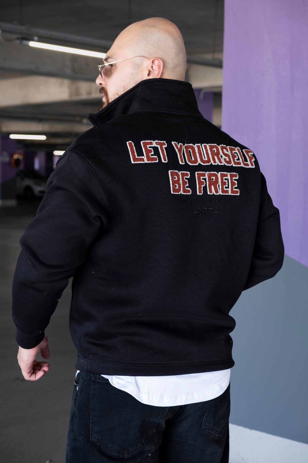 Nakış Detaylı Yarım Fermuarlı Rahat Kalıp Sweatshirt (SVTS11)
