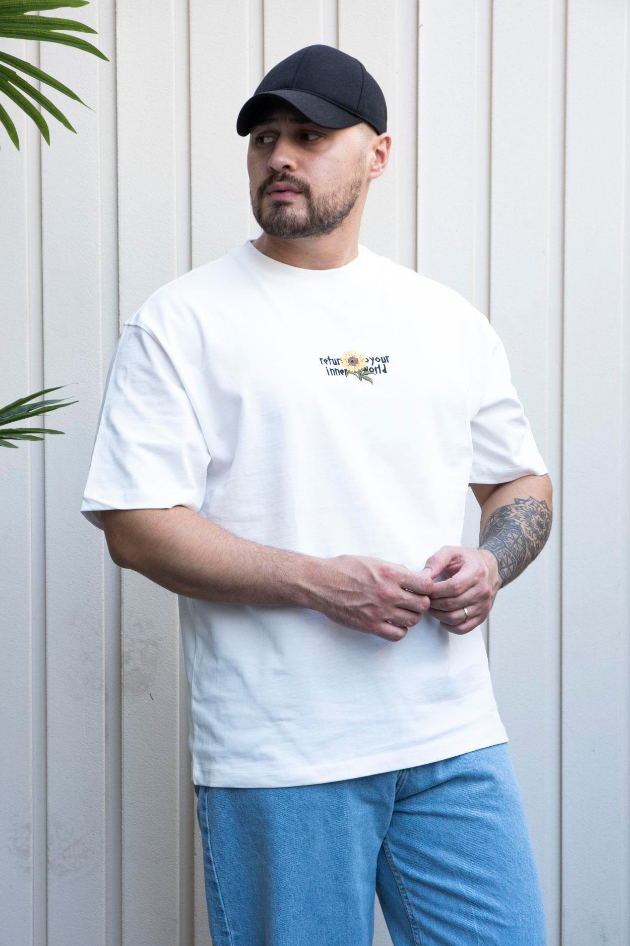 Nakışlı,Baskılı Oversize T-Shirt (YTB07)