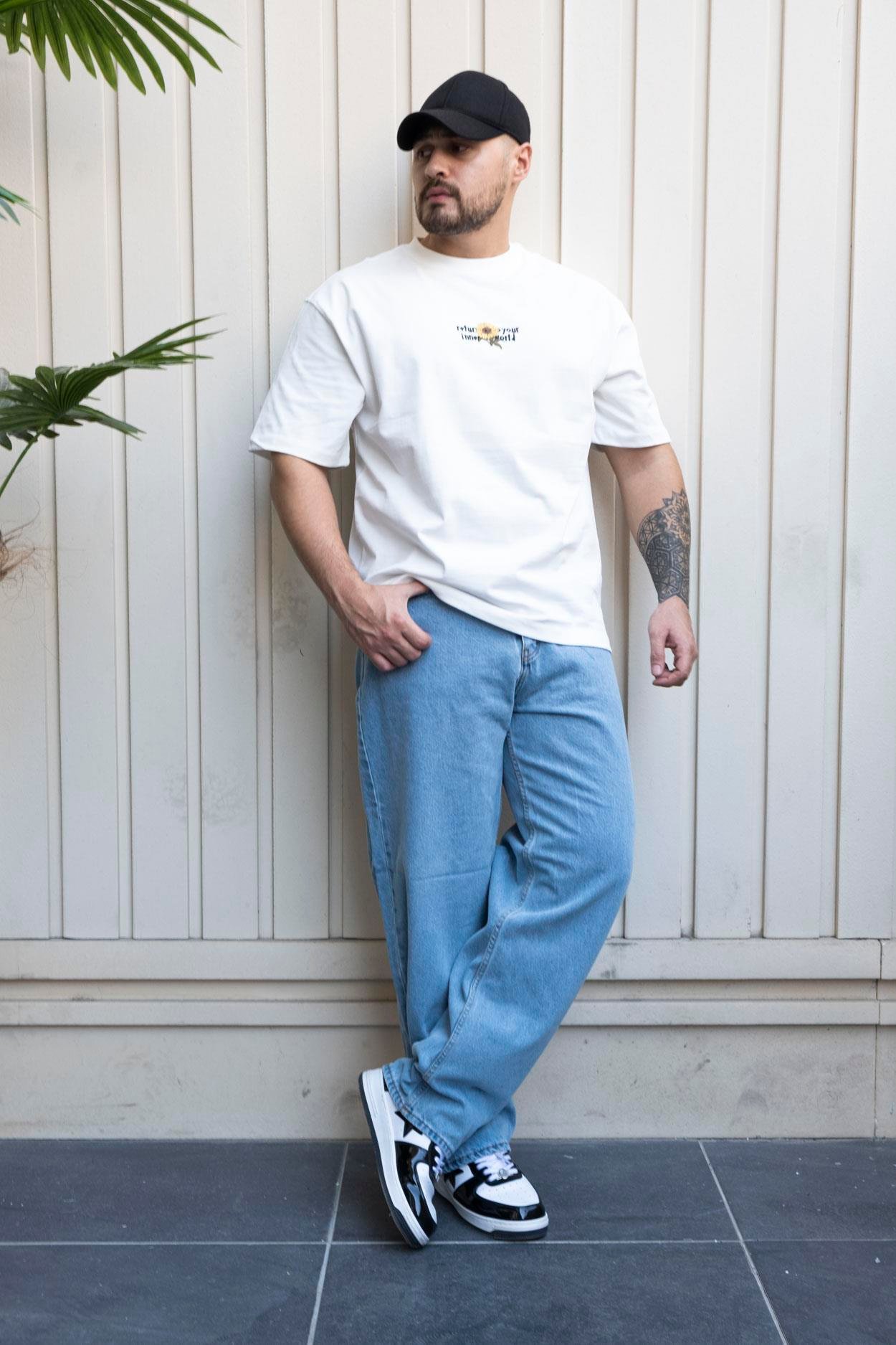 Nakışlı,Baskılı Oversize T-Shirt (YTB07)