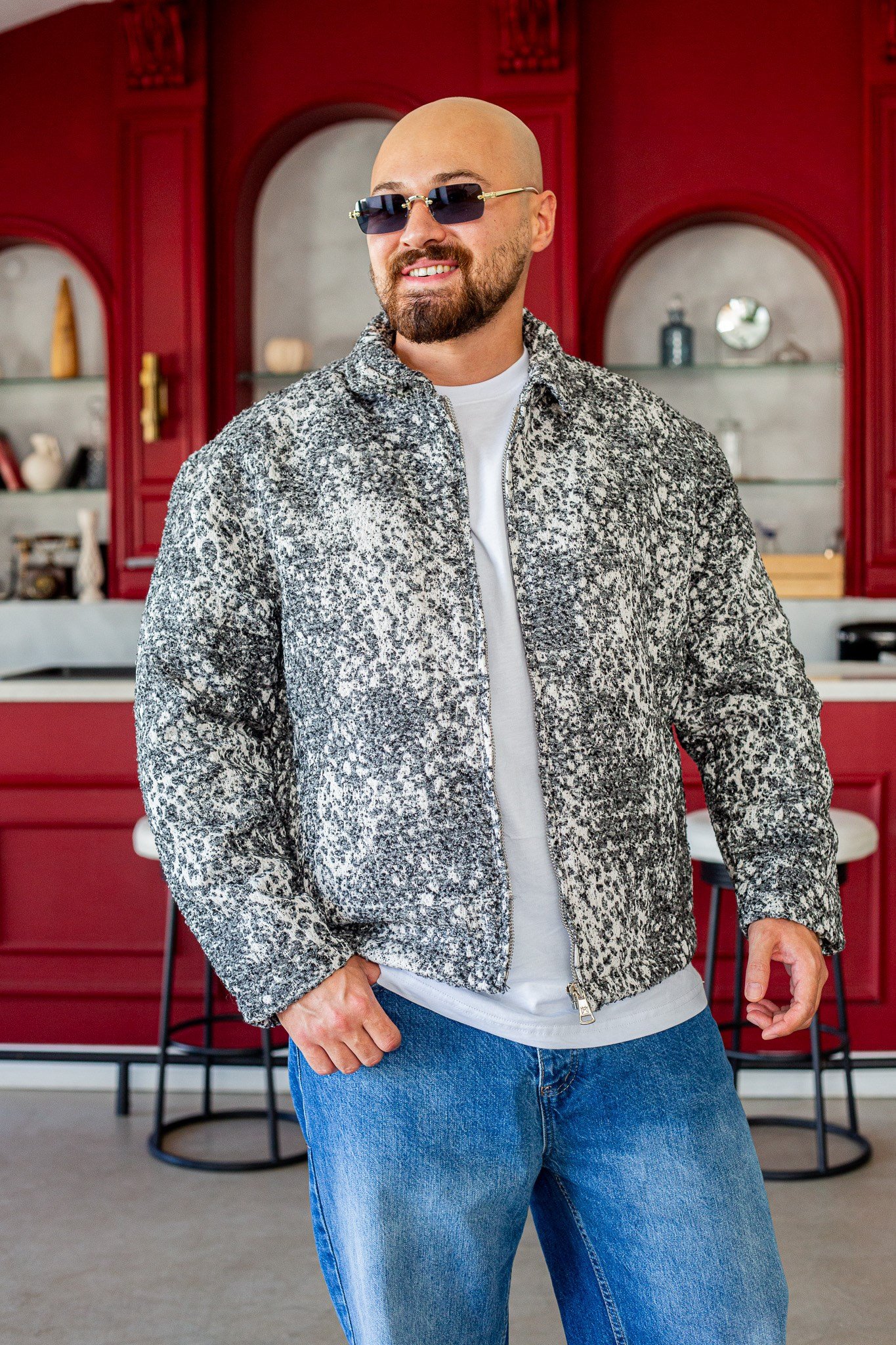 Oversize İçi Dolgulu Rahat Kesim Ceket (MEVG76)