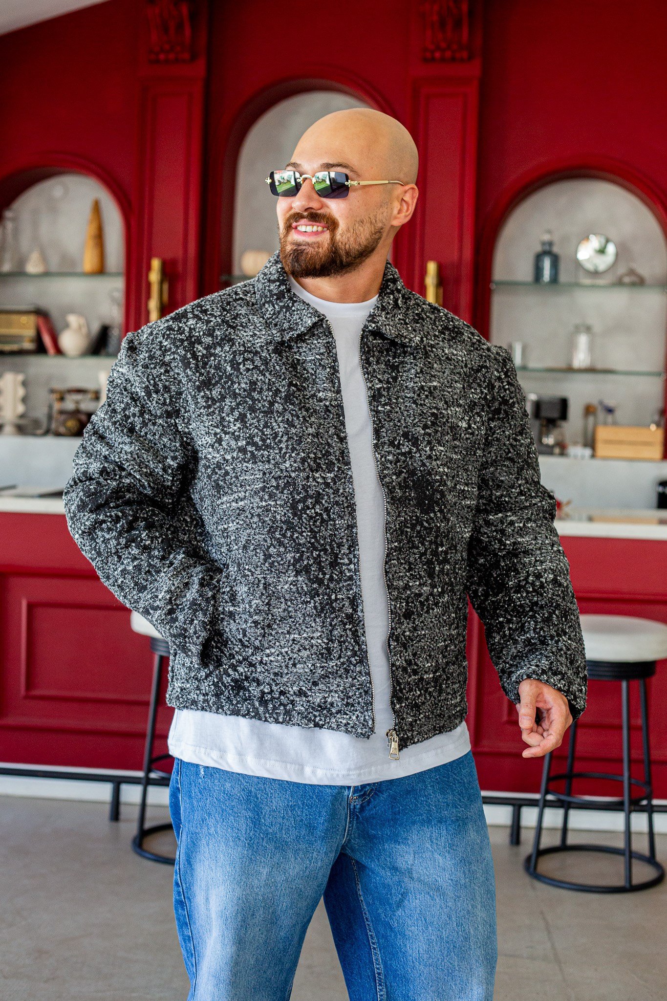 Oversize İçi Dolgulu Rahat Kesim Ceket (MEVS76)