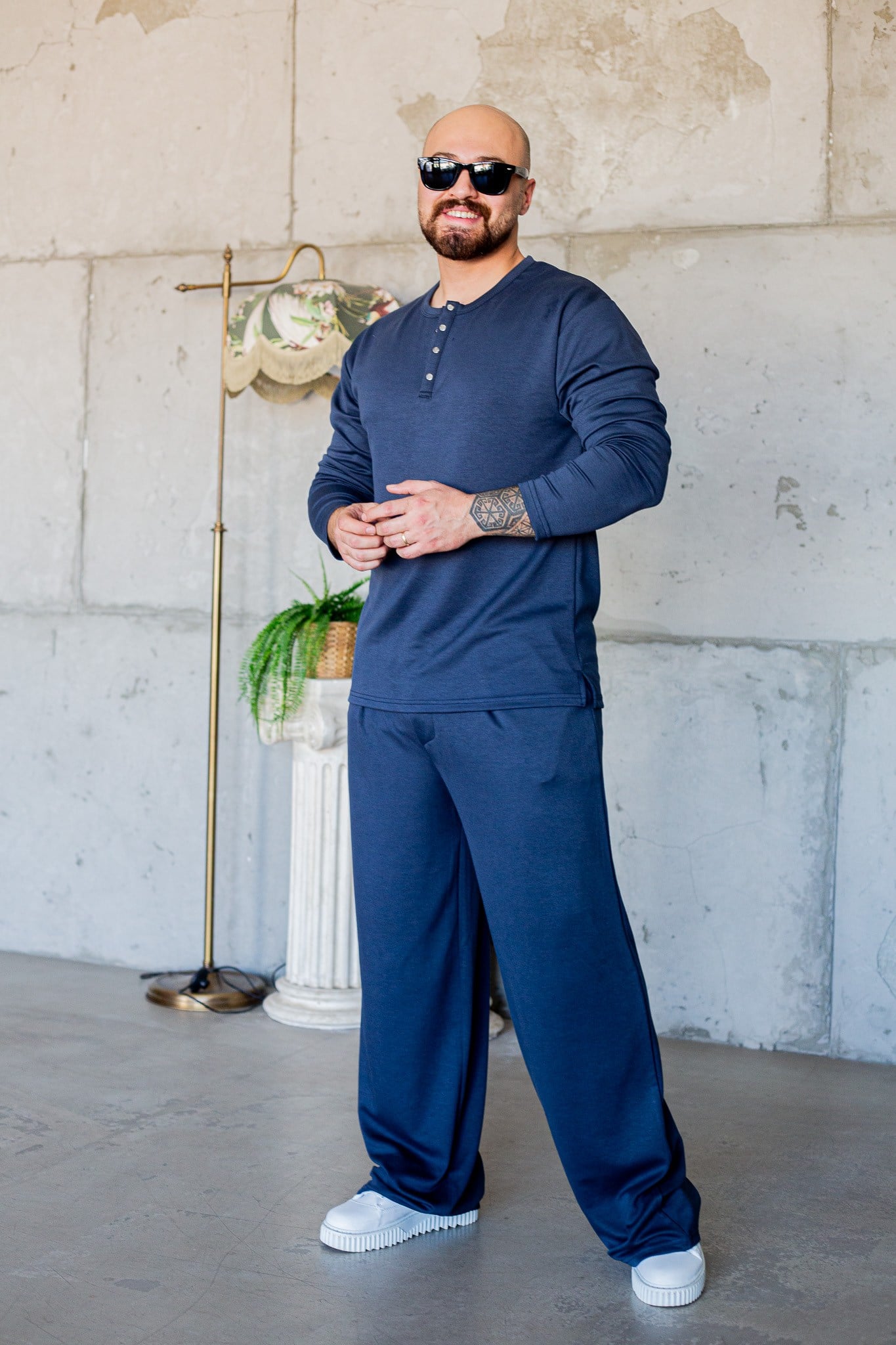 Oysho Kumaş Düğme Detaylı Sweat/Jogger Takım (TKL72)