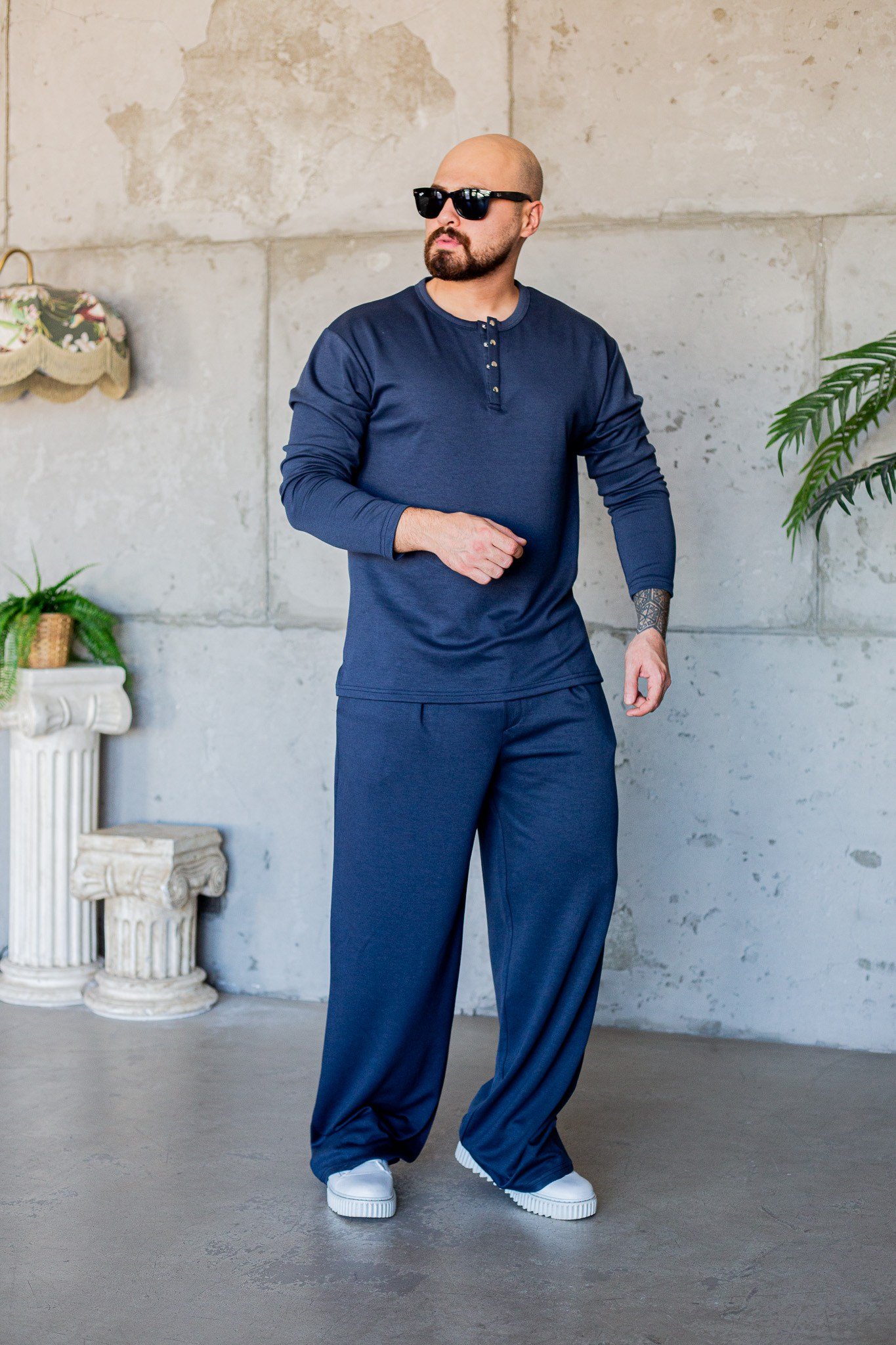 Oysho Kumaş Düğme Detaylı Sweat/Jogger Takım (TKL72)