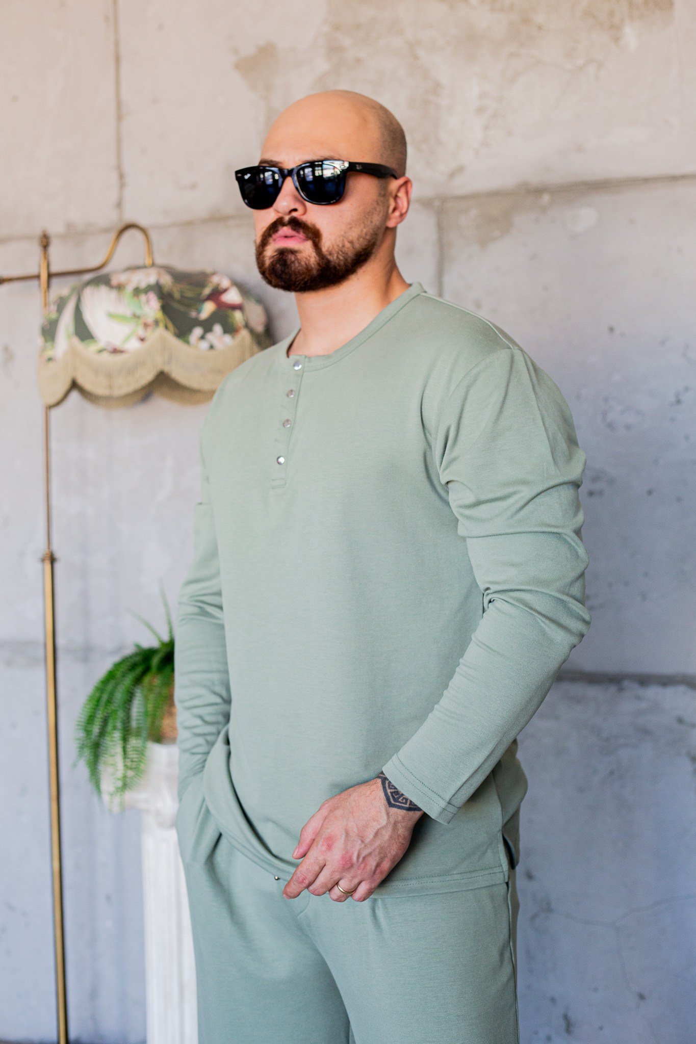 Oysho Kumaş Düğme Detaylı Sweat/Jogger Takım (TKY72)