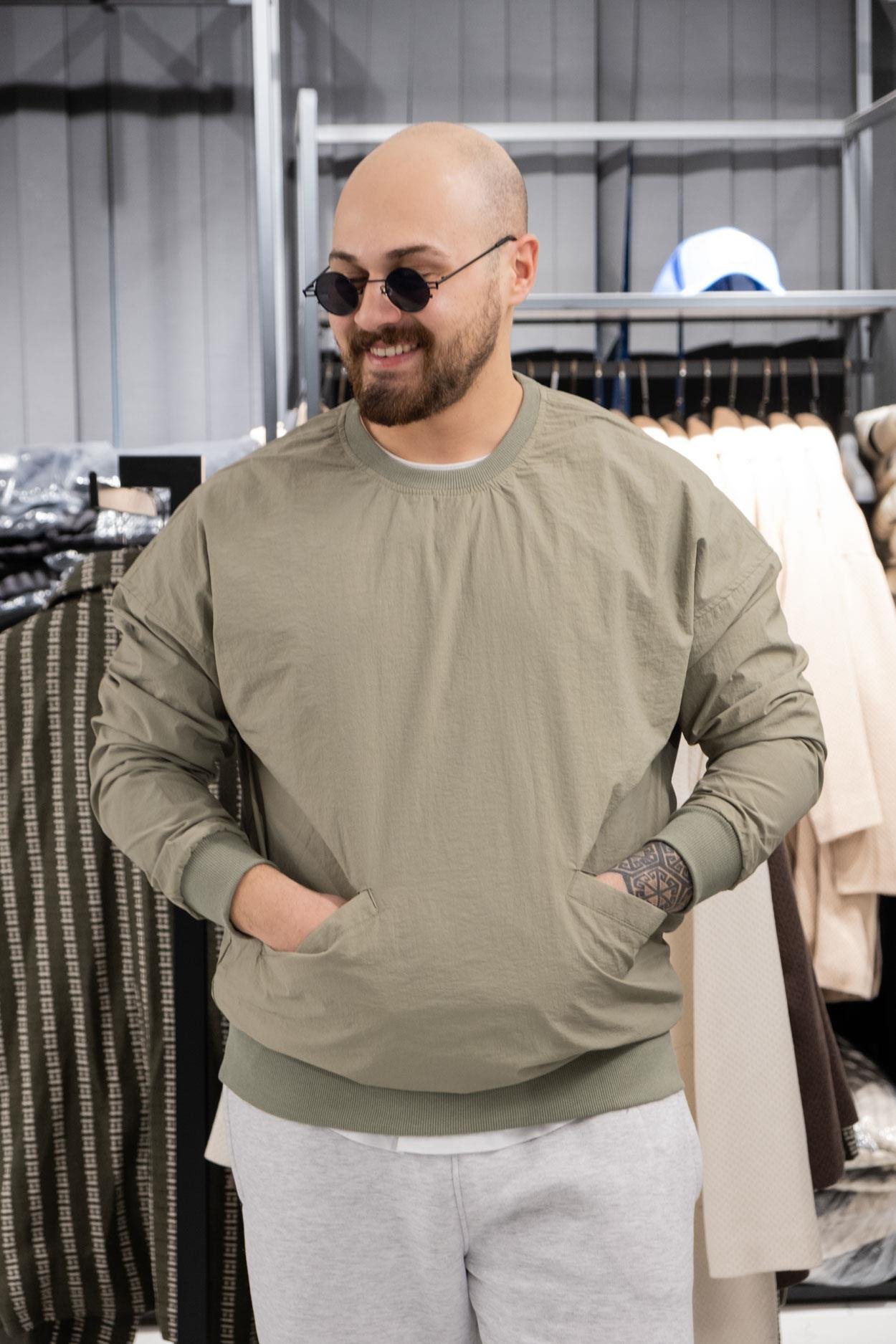Paraşüt Kumaş Oversize Sweatshirt (K-SWTH16)