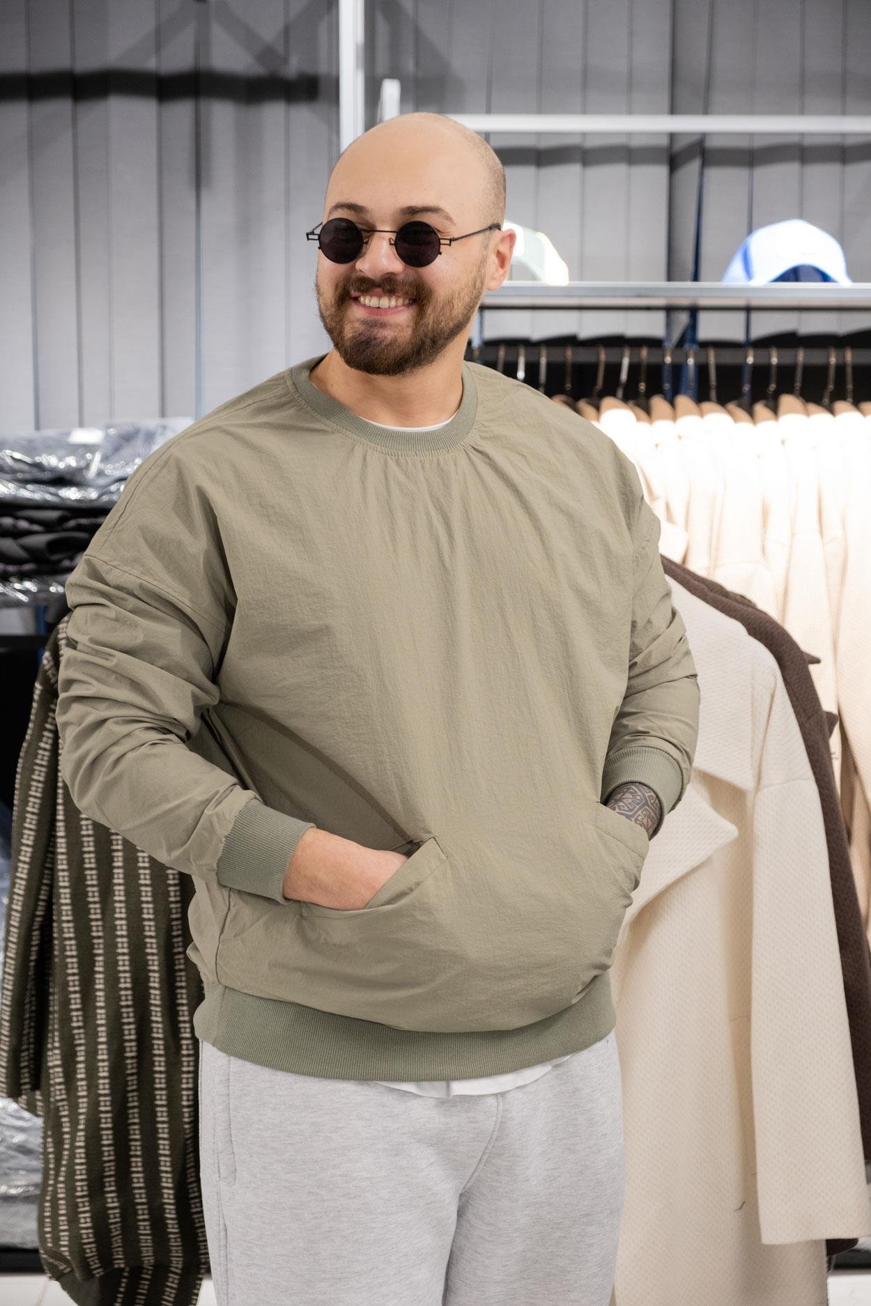 Paraşüt Kumaş Oversize Sweatshirt (K-SWTH16)
