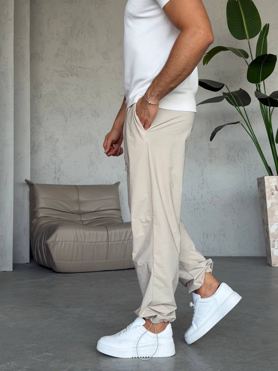Paraşüt Kumaş Paçası Ayarlanabilir Lastikli Jogger (KOK67)