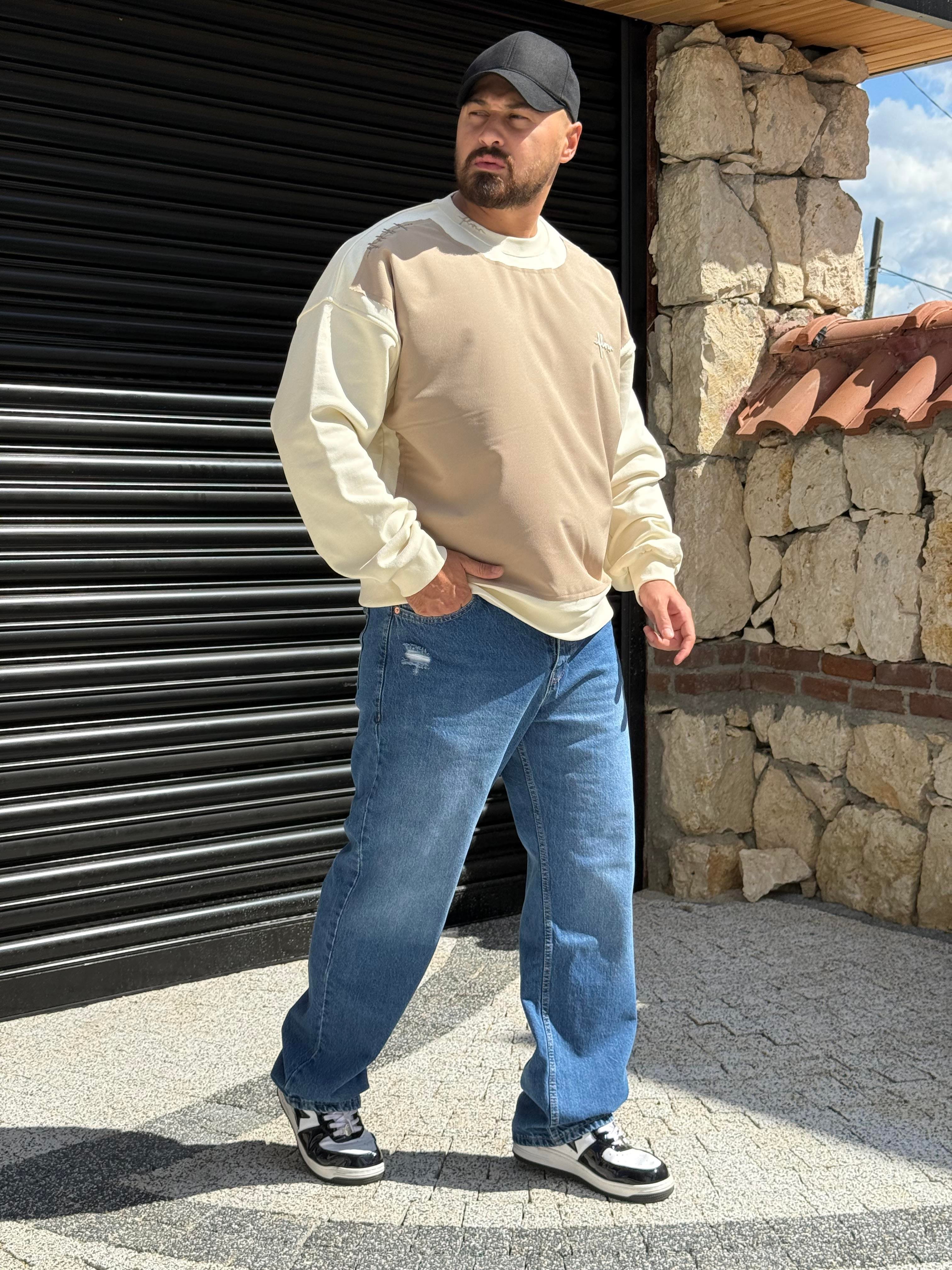 Parça Detaylı Üç İplik Sweatshirt (SVTKR51)