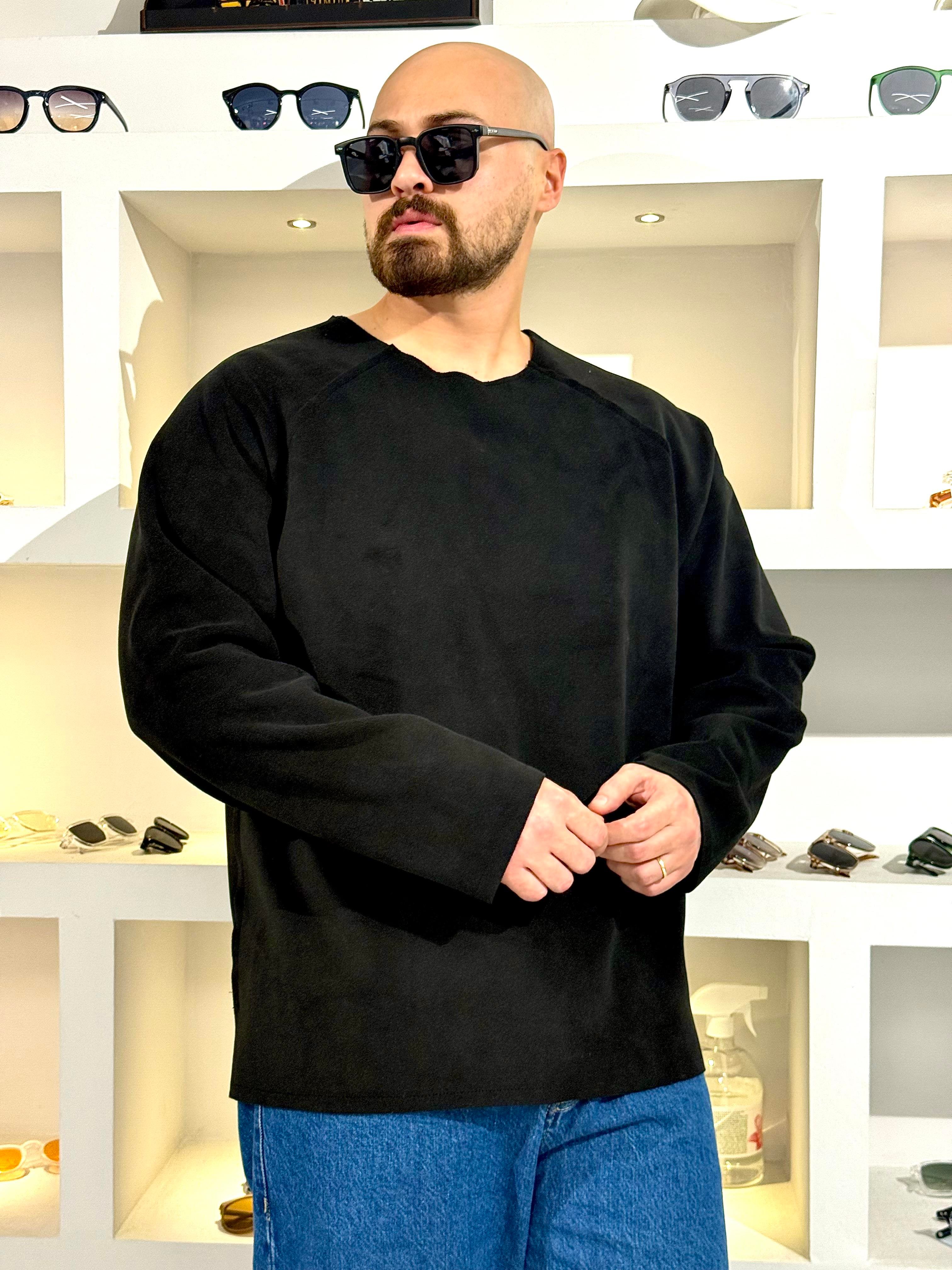 Pis Kesim Oversize Nubuk Sweatshirt (SVTS67)