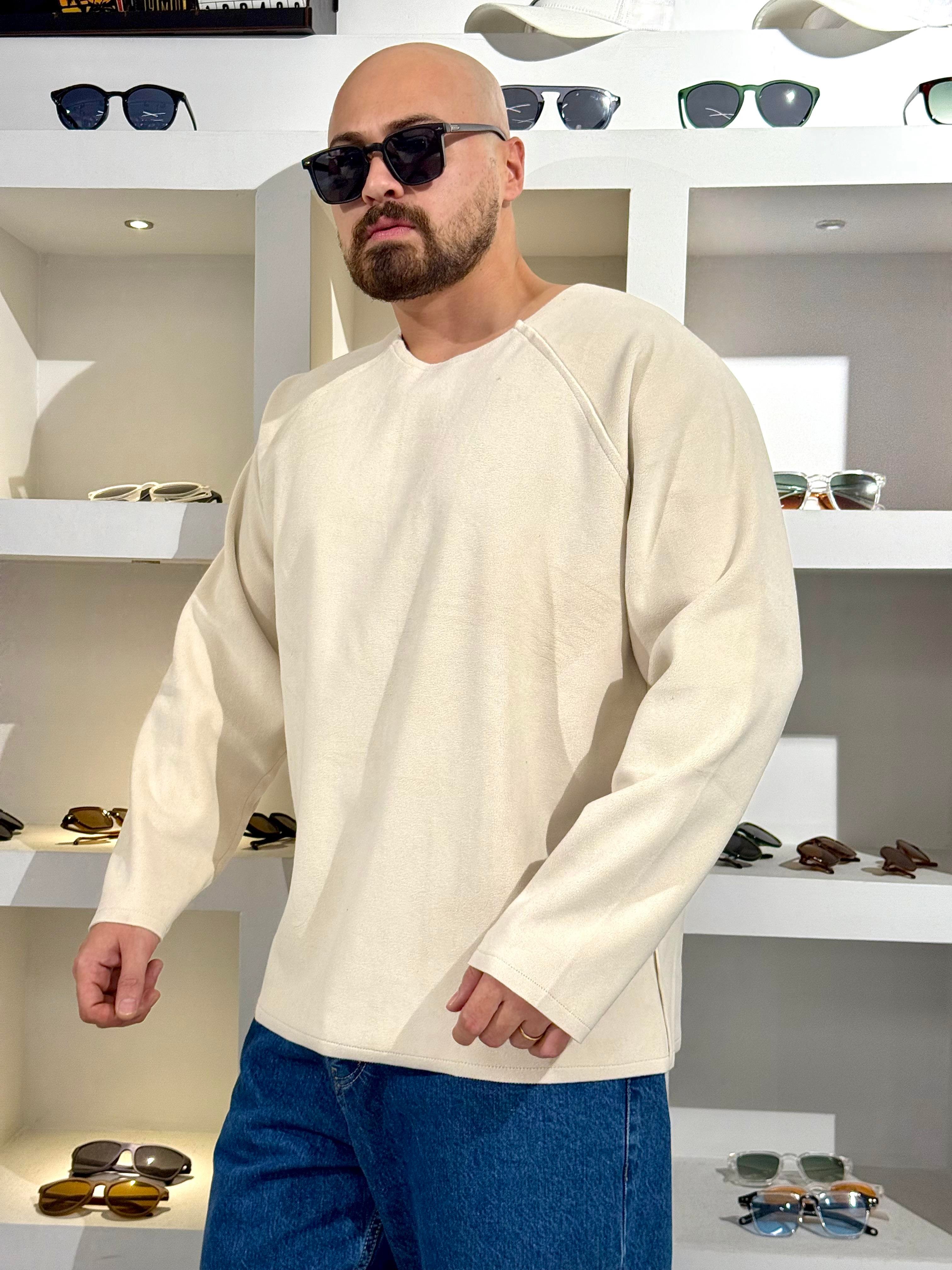 Pis Kesim Oversize Nubuk Sweatshirt (SVTKR67)