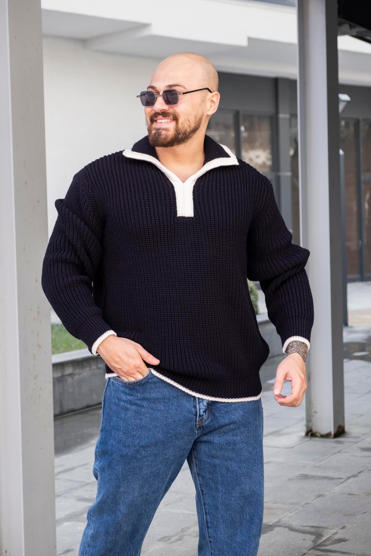 Polo Yaka Örme Kazak (SVTL23)