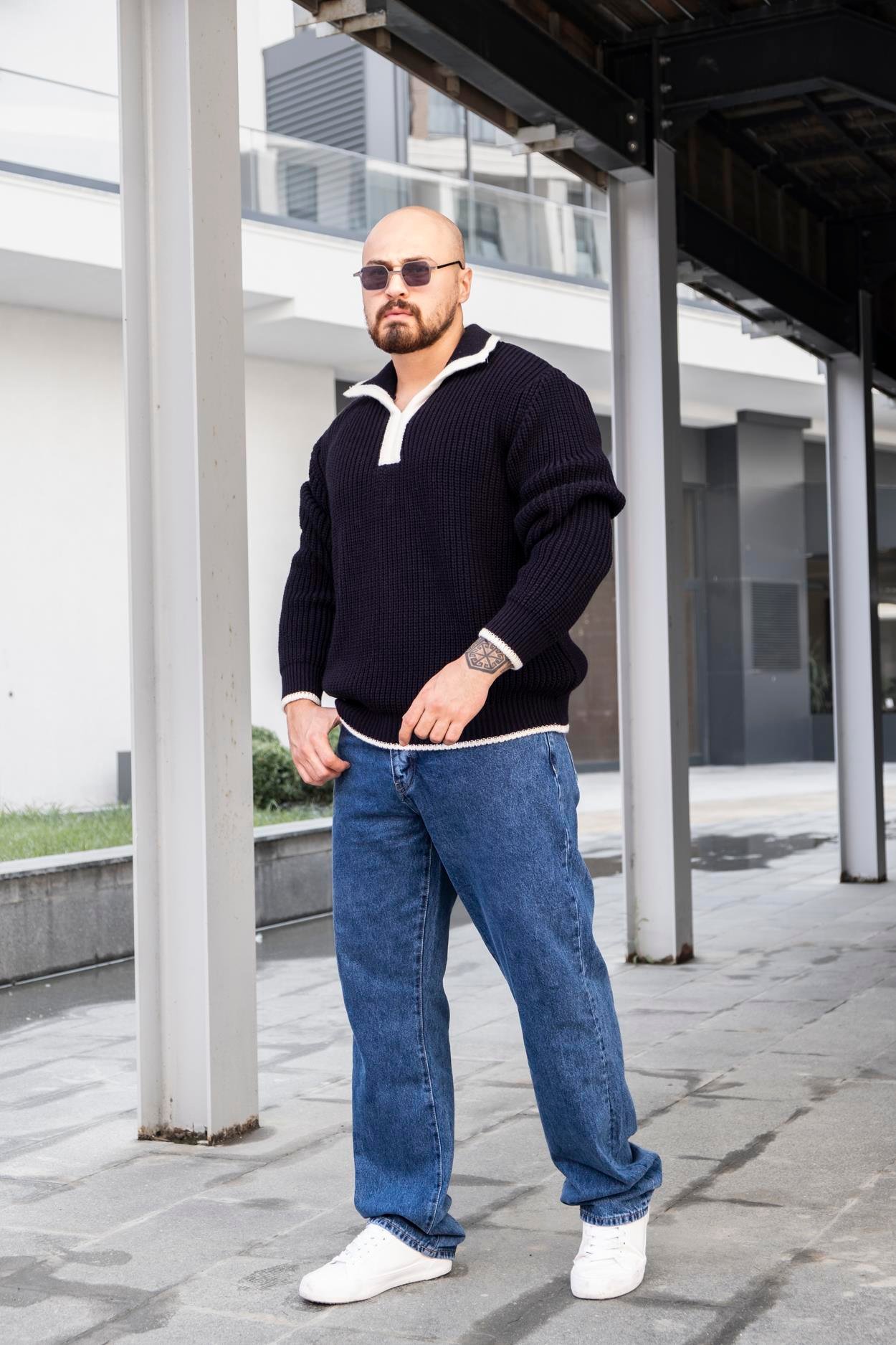 Polo Yaka Örme Kazak (SVTL23)