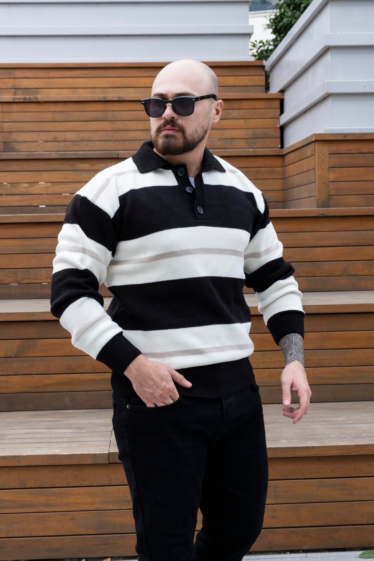 Polo Yaka Örme Kazak (SVTS24)