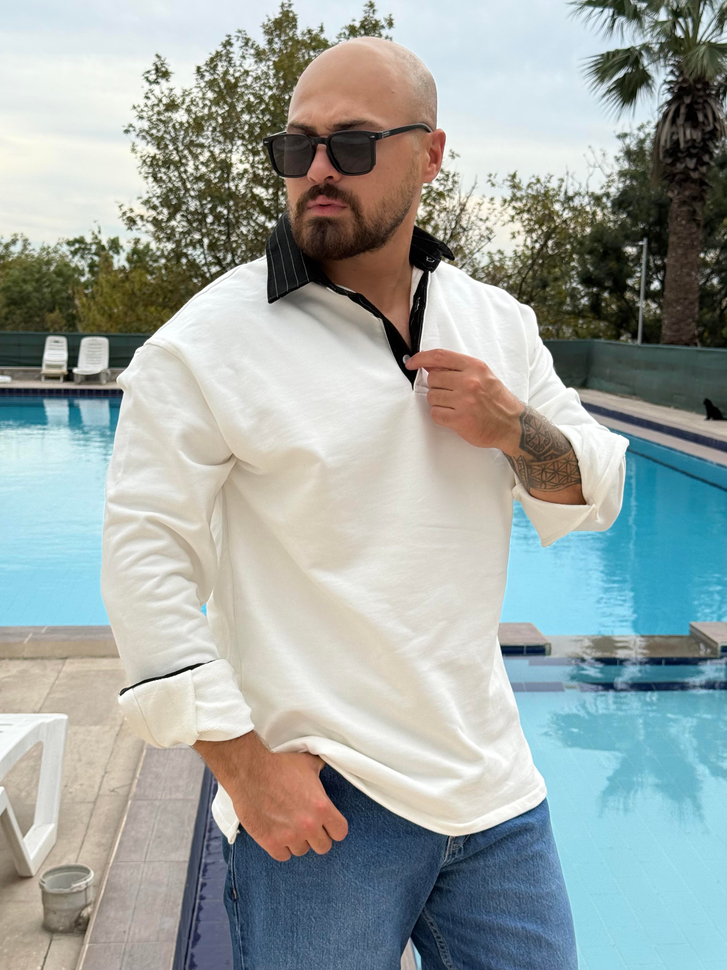 Polo Yaka Oversize Sweatshirt (SVTB45)