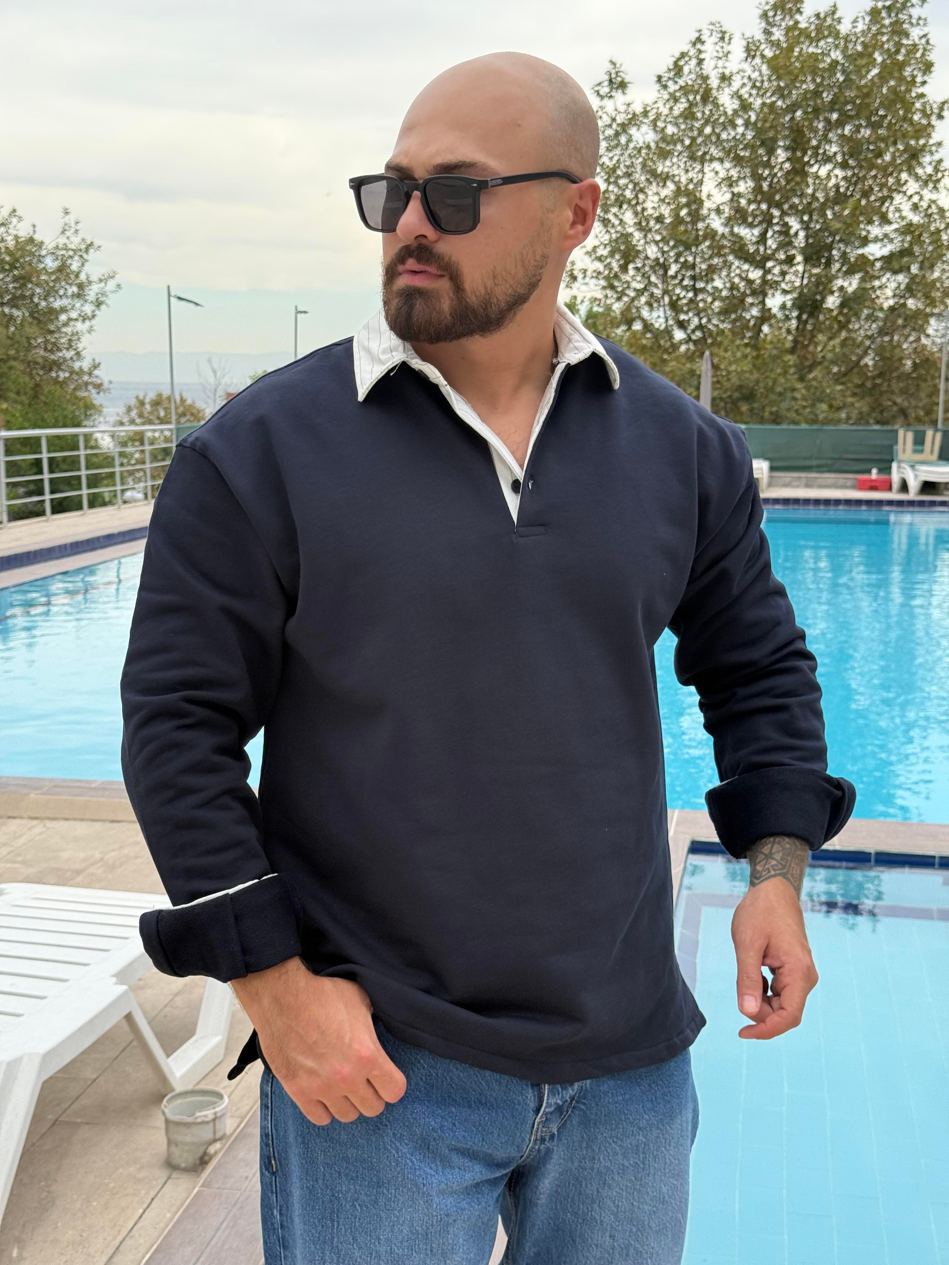 Polo Yaka Oversize Sweatshirt (SVTL45)