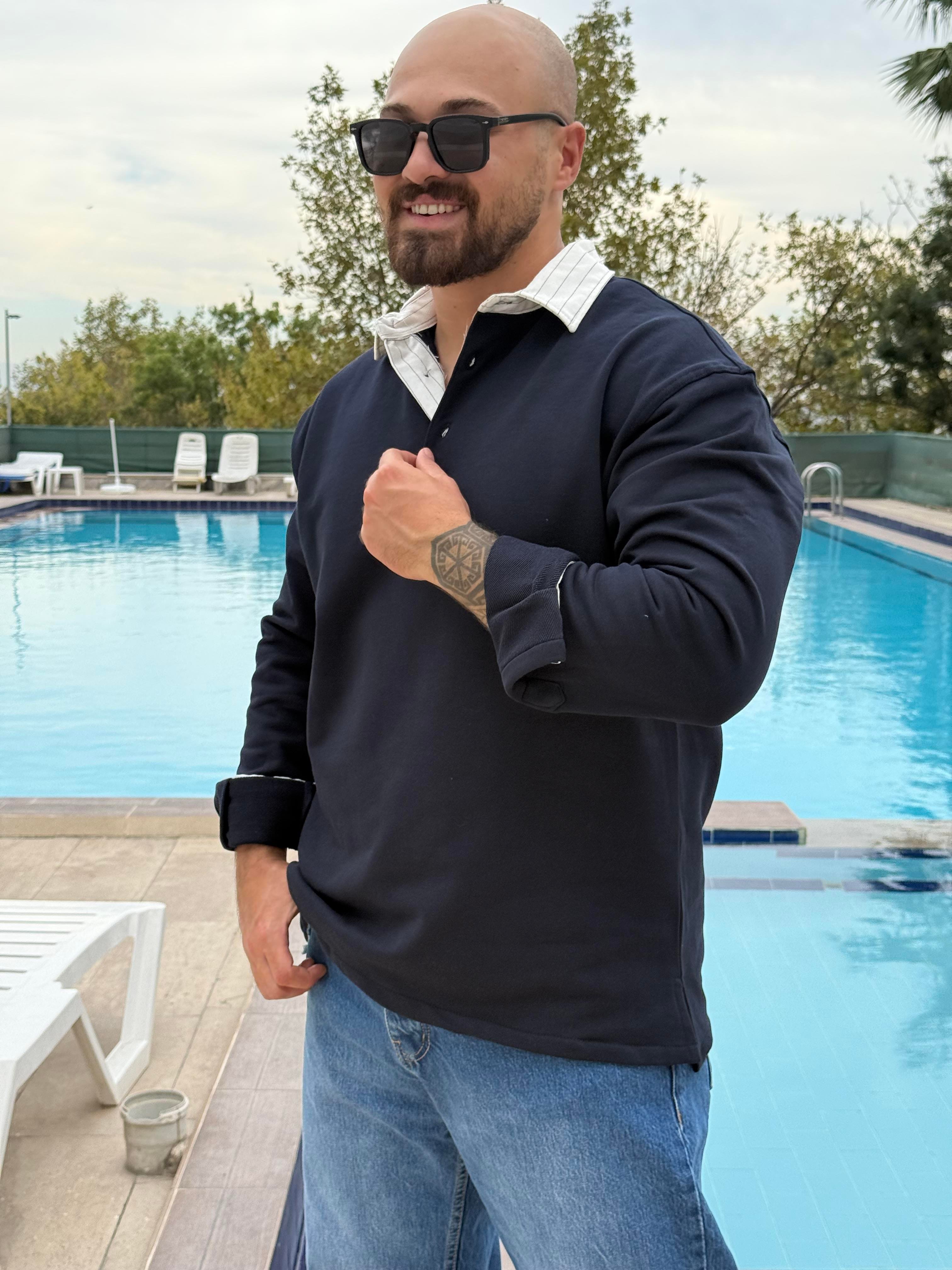 Polo Yaka Oversize Sweatshirt (SVTL45)