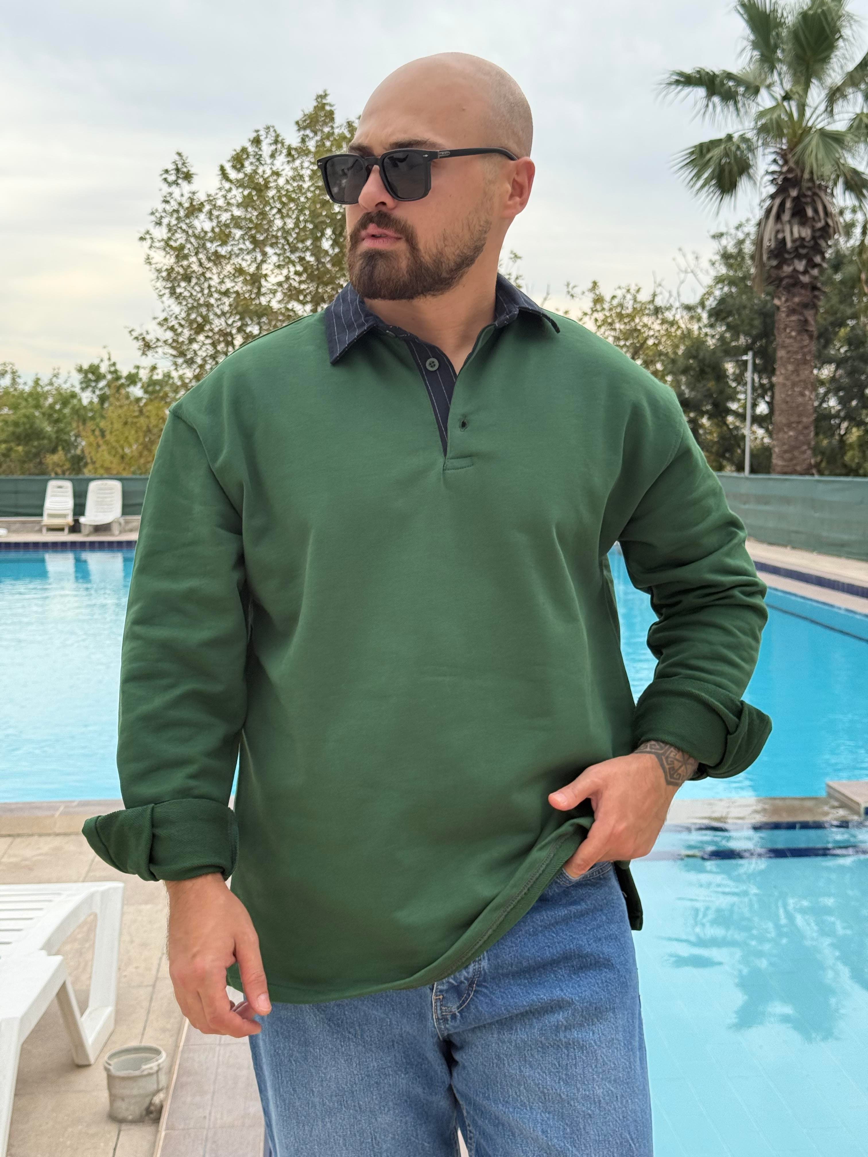 Polo Yaka Oversize Sweatshirt (SVTY45)